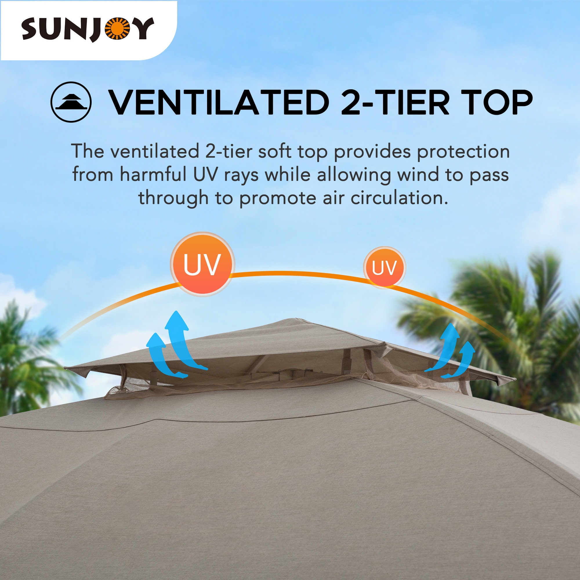 Sunjoy A101012801 Wood-Resin-Gazebos - View #4