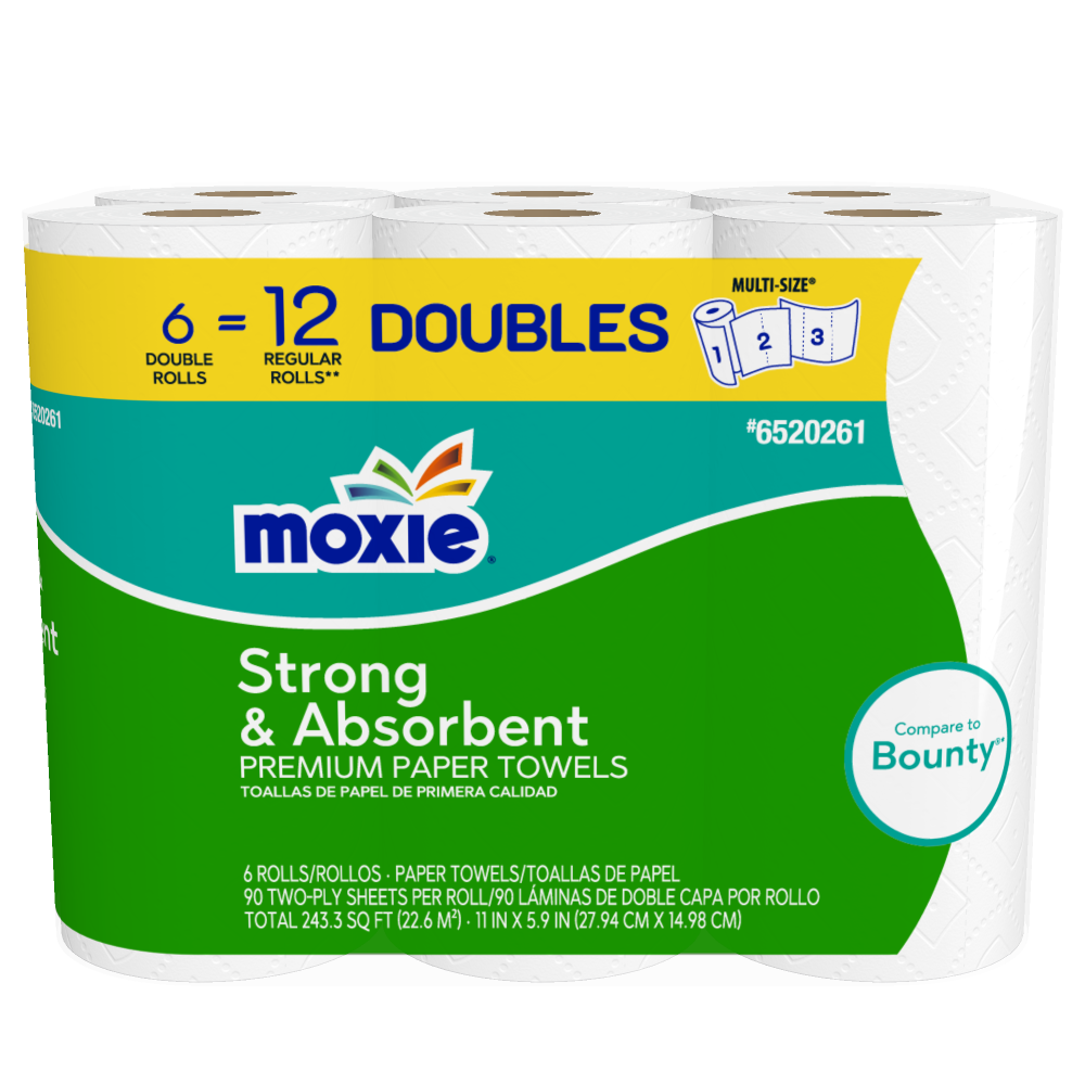 MOXIE 82929 Moxie Ultra 612 Roll SS White Paper Towels 6 -Count Paper Towels
