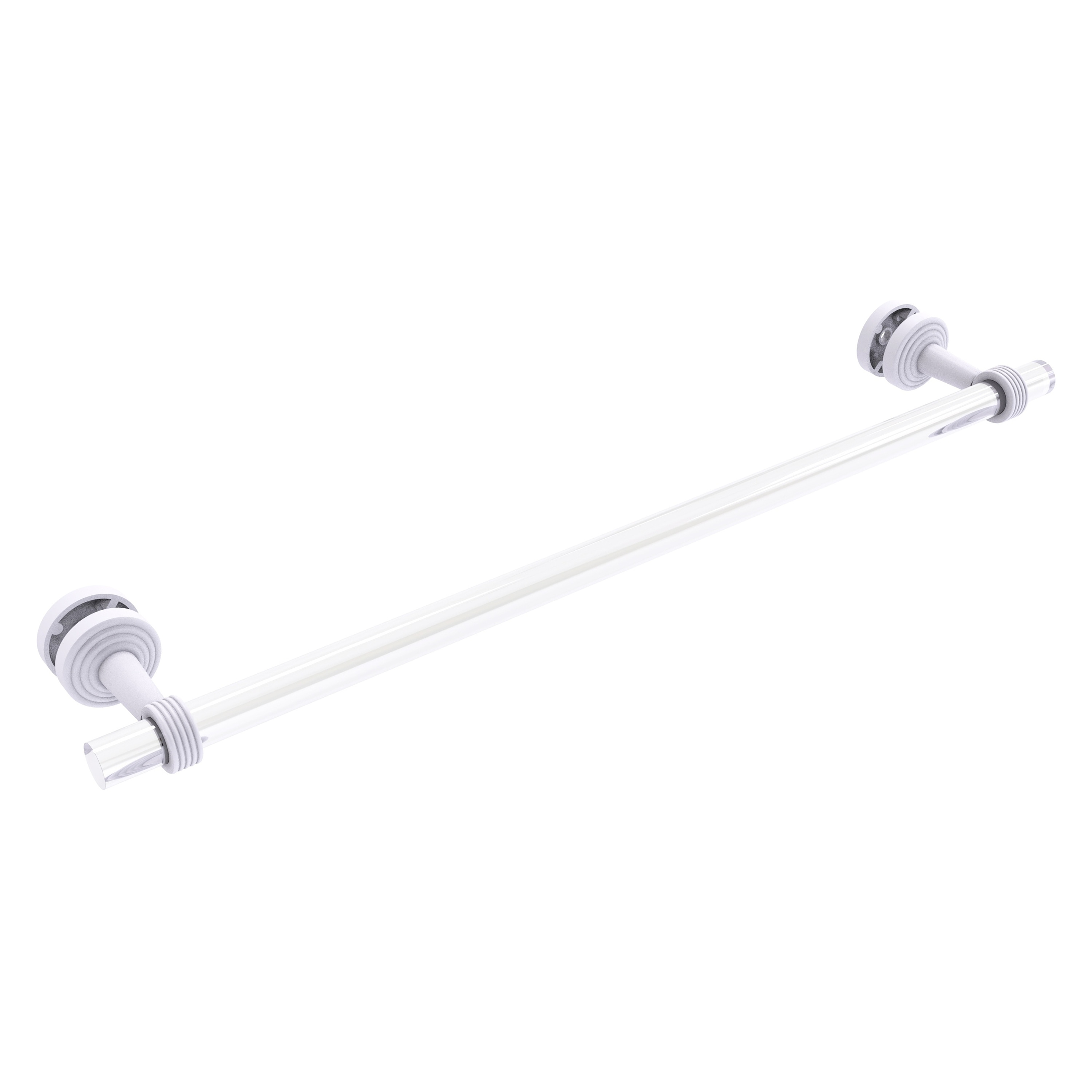 Allied Brass PB-41G-SM-24-WHM Pacific Beach 24-in Matte White Wall mount Single Towel Bar