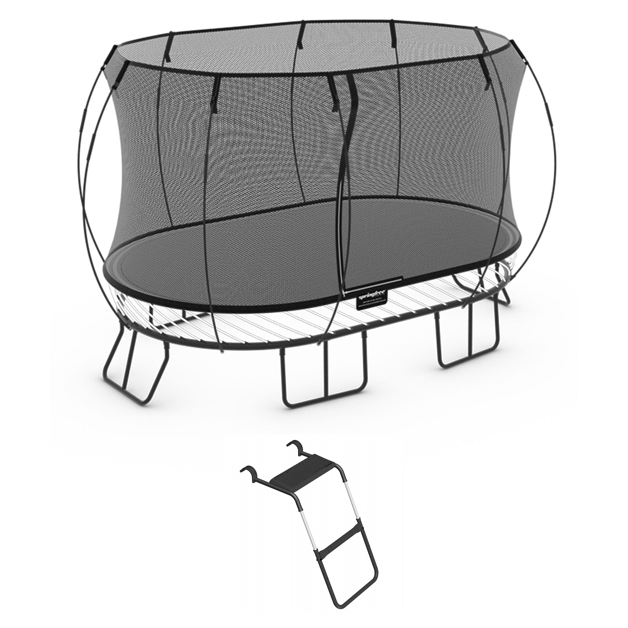 Springfree Trampoline 299727 13-ft Oval Backyard in Black
