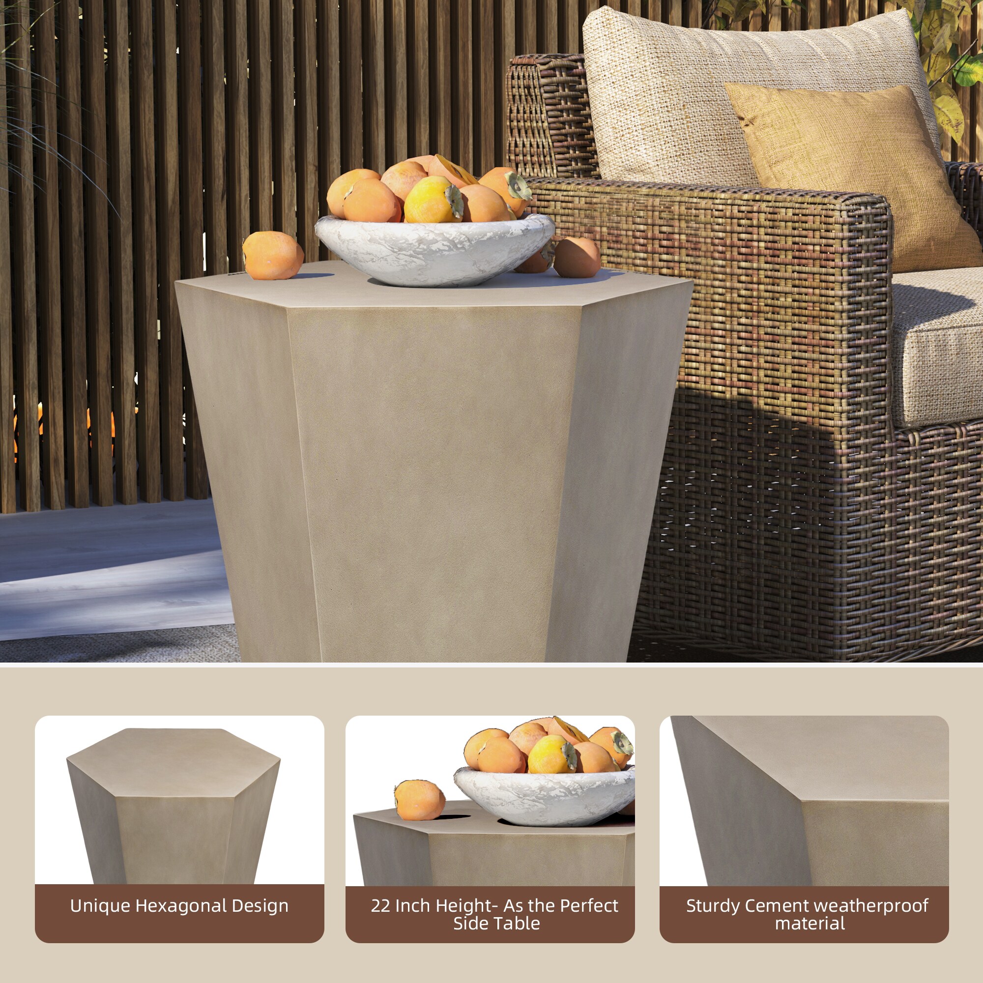 UPHA T24M-6BX-MH Patio-Tables - View #3
