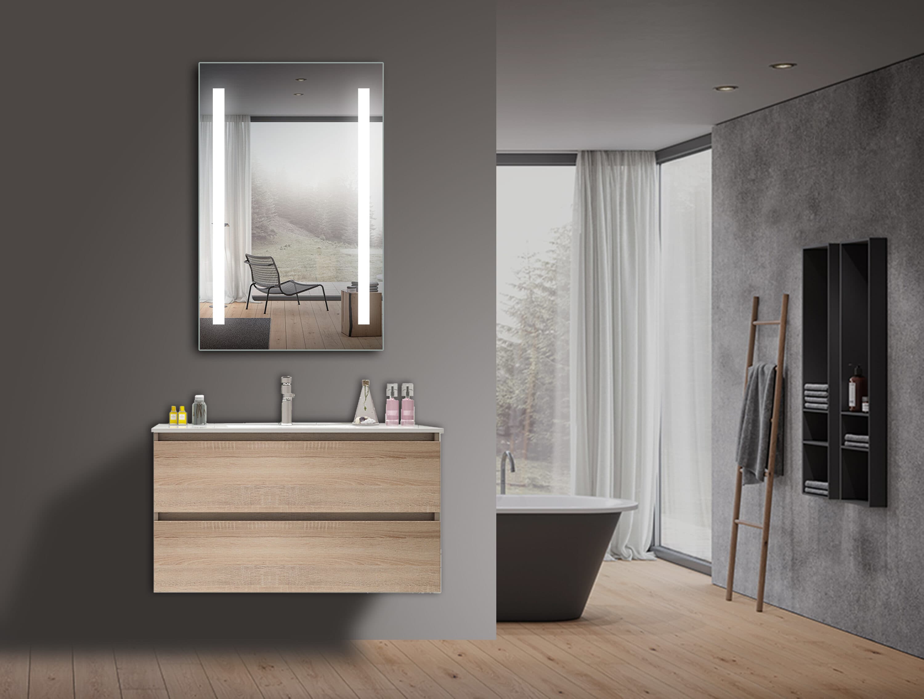 lighted IMPRESSIONS LI9582 Framed-Bath-Mirrors - View #5
