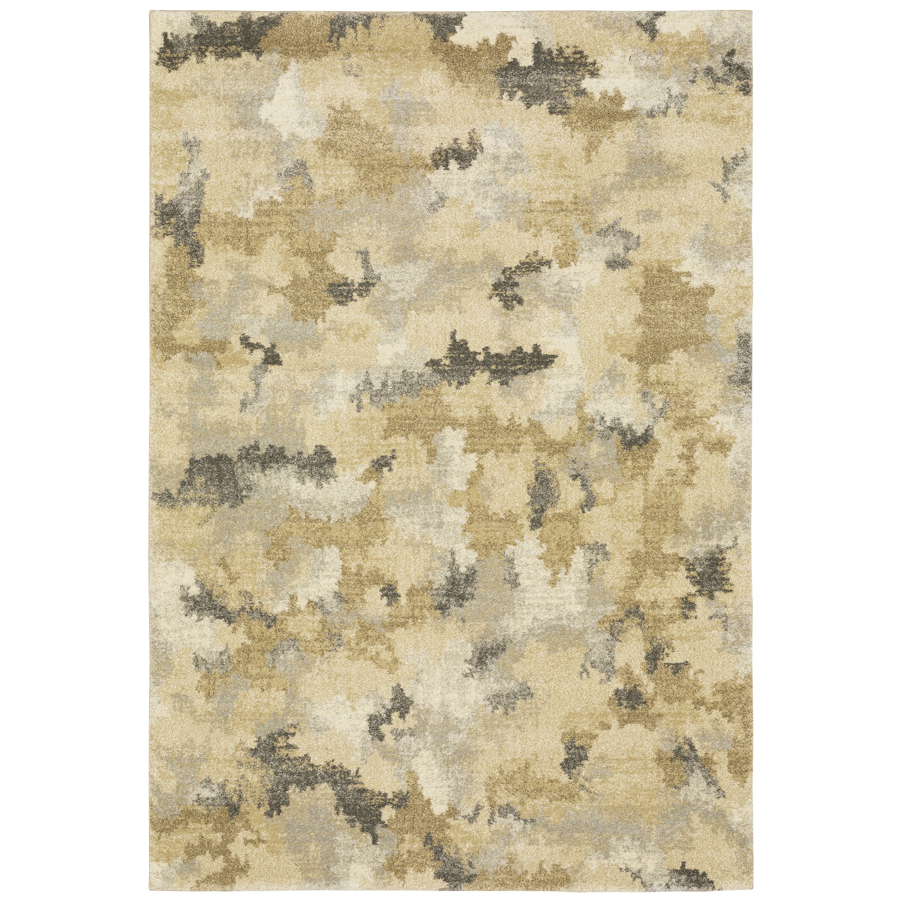Archer Lane 226ASTO8Z5L Skyline 5 x 8 (ft) Polypropylene Beige/Gold Rectangular Indoor Abstract Bohemian/Eclectic Area rug