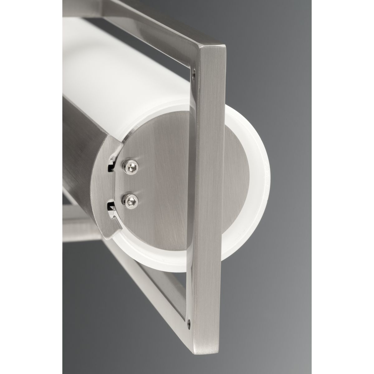 Brushed Nickel 12" LED Cylinder Vanity Light