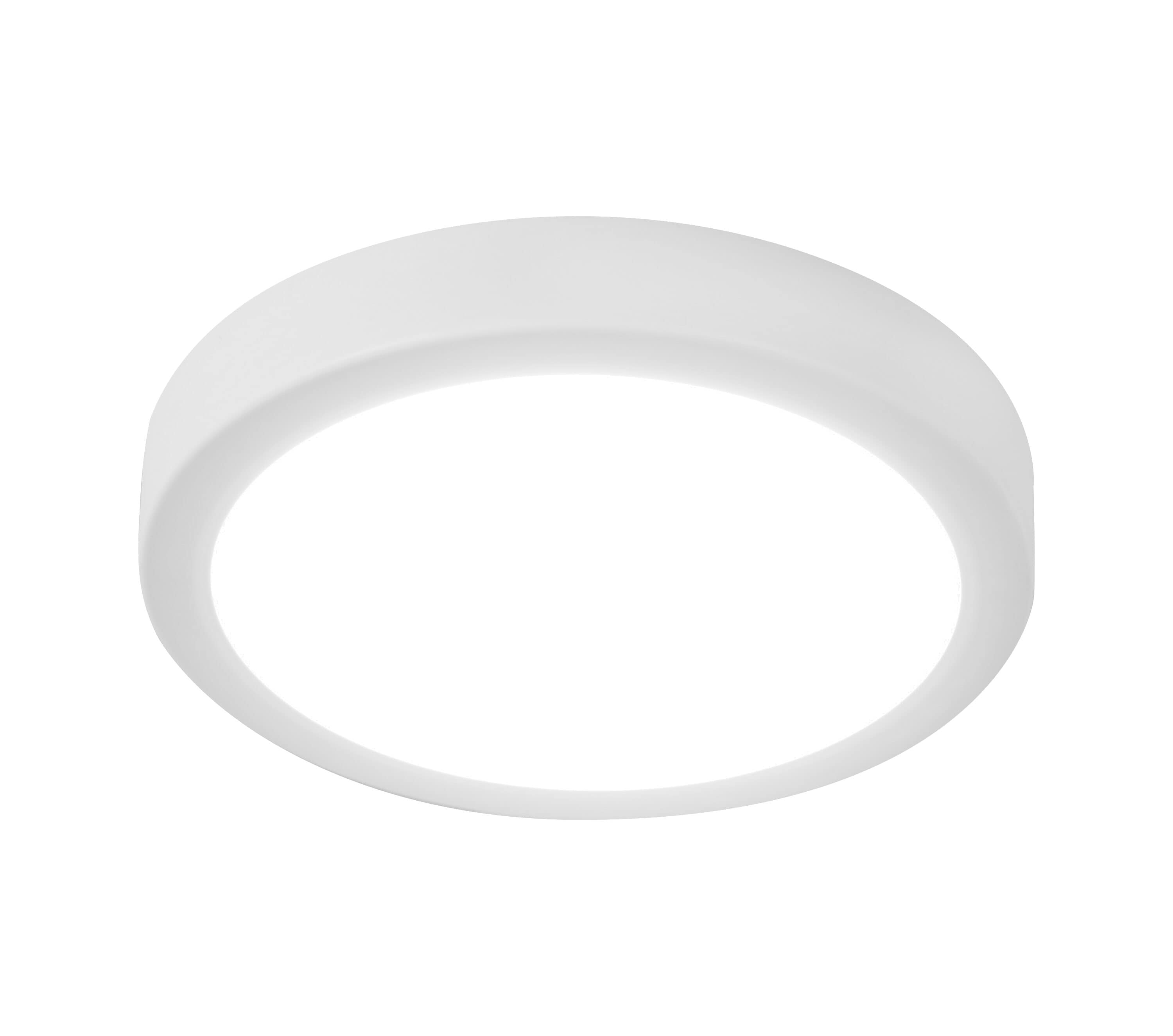 Nicor Lighting DSE53120SRDWH DSE3 5.35-in White Flush Mount Light ENERGY STAR Certified