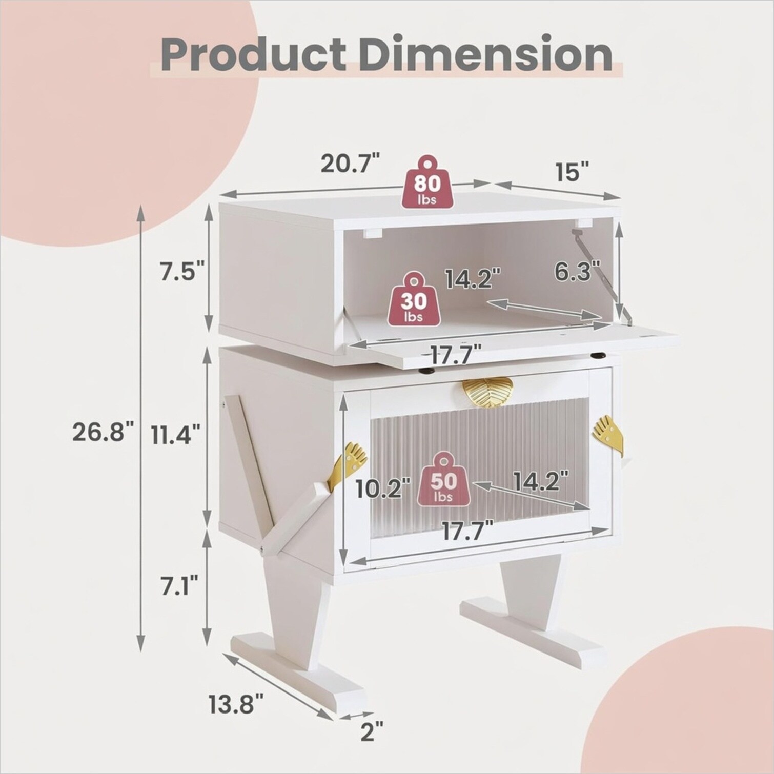 Watnature GHLSKRTZGXBE nightstands - View #3