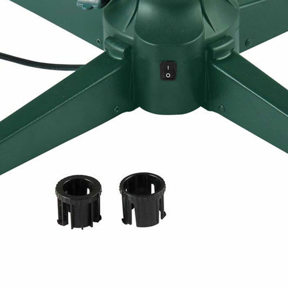 31-Inch Dark Green Metal Rotating Artificial Christmas Tree Stand