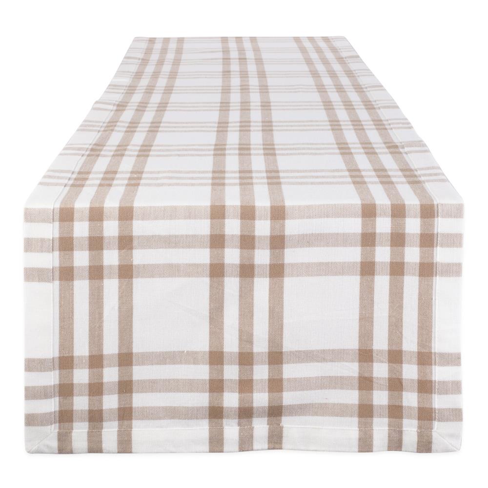 DII CAMZ11707 Stone plaid Table runner