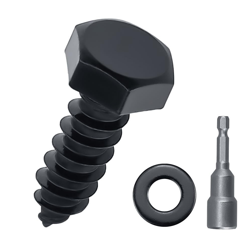 Etokfoks  20 Pack 5 16 x 1 Hex Head Lag Screws with Flat Washers Heavy Duty 304 Stainless Steel