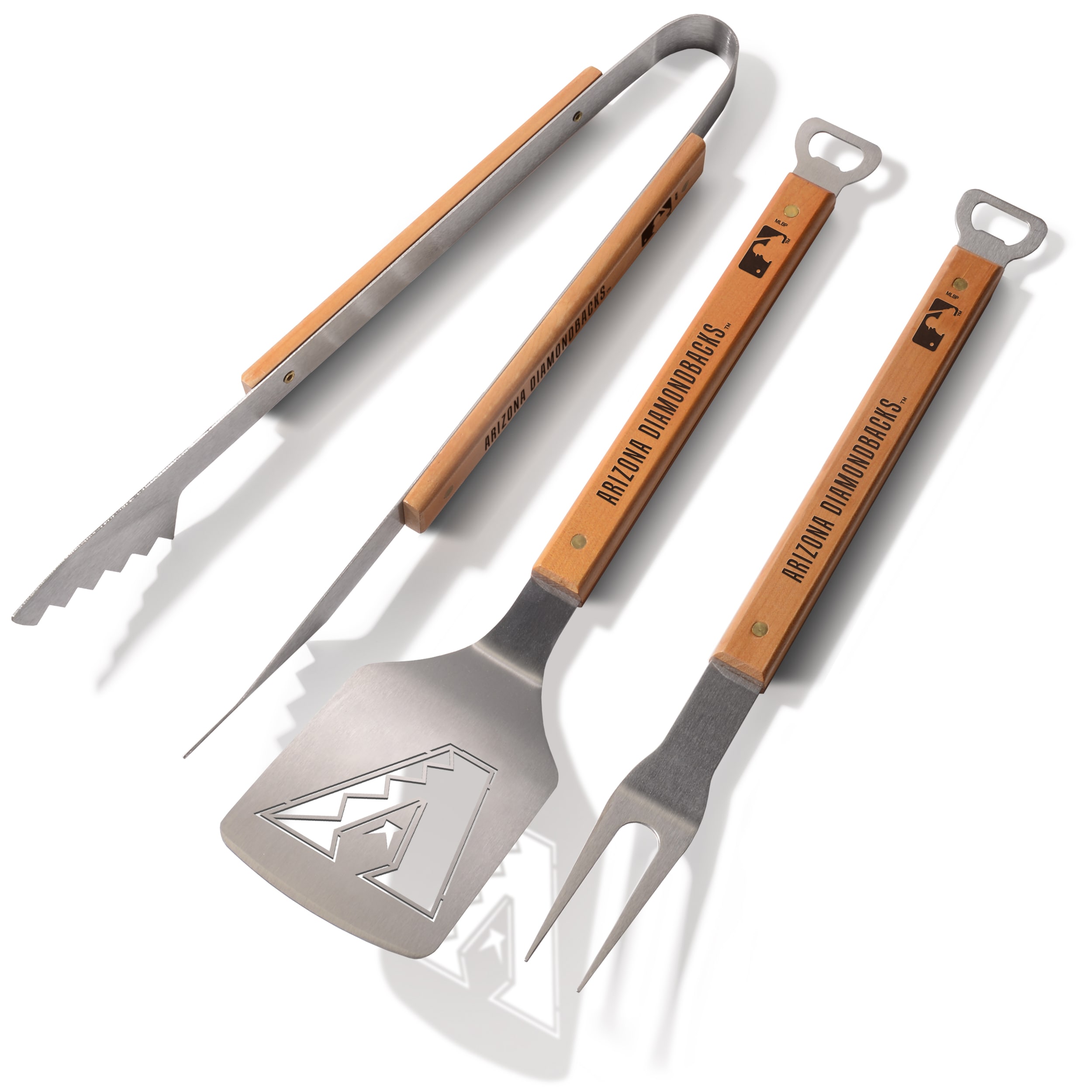 Sportula 7011738 Arizona Diamondbacks Classic Series 3-Piece BBQ Set 3 -Piece Stainless steel Tool set
