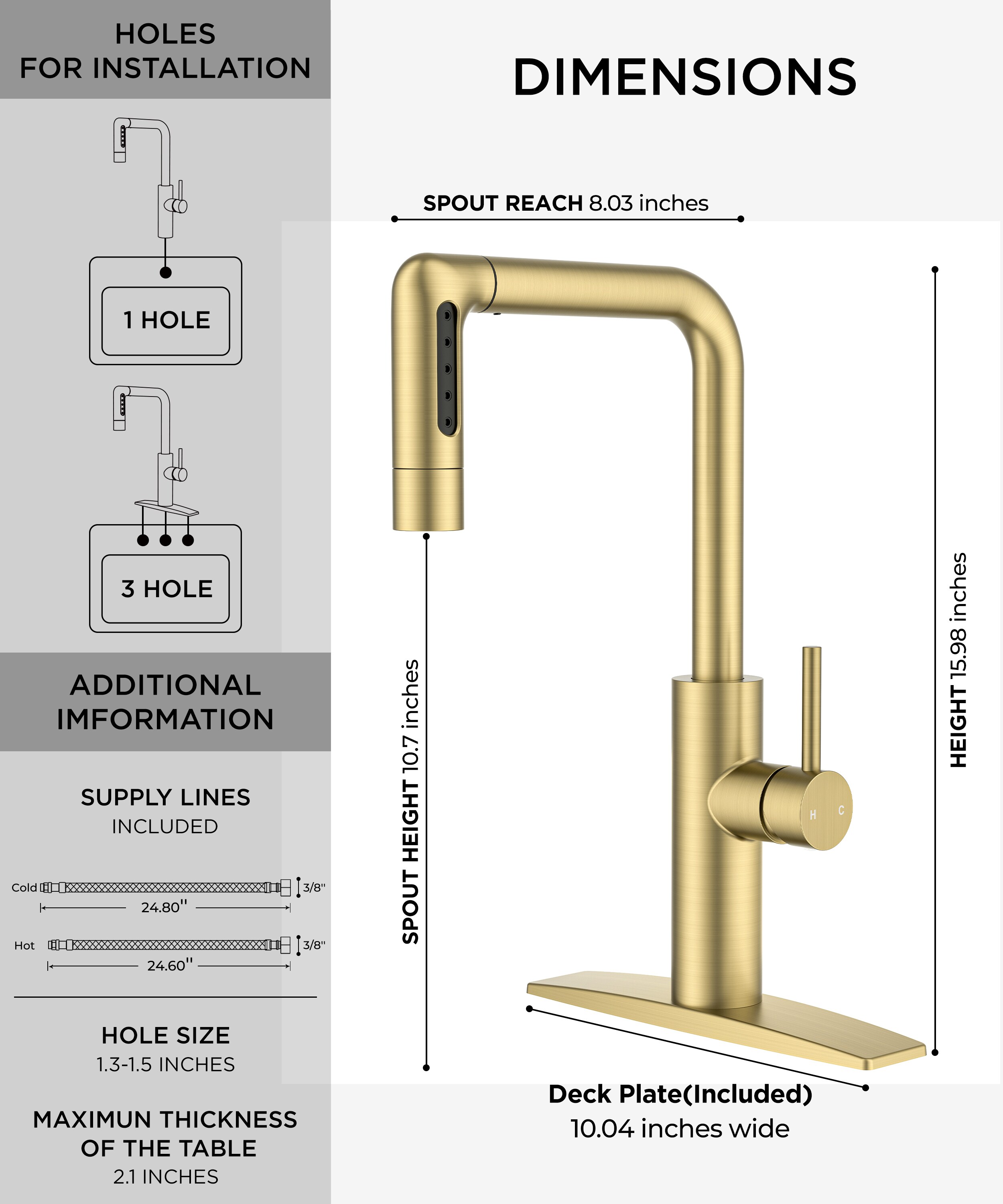Forious Max WF0086G Kitchen-Faucets - View #3