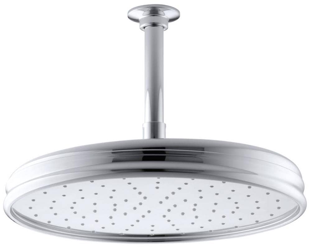 KOHLER 13694-CP Traditional 1.0 -Spray Polished chrome 12.4375-in Round Fixed Rain Shower Head 2.5 GPM