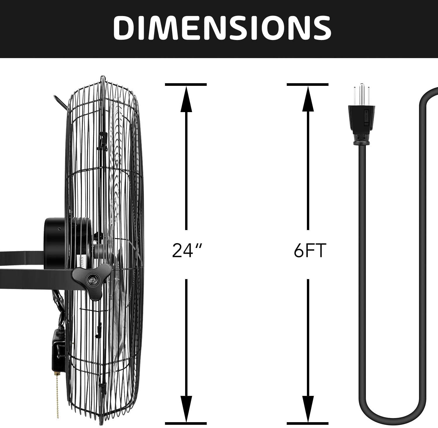 Siavonce XHUNT24 Wall-Mounted-Fans - View #5