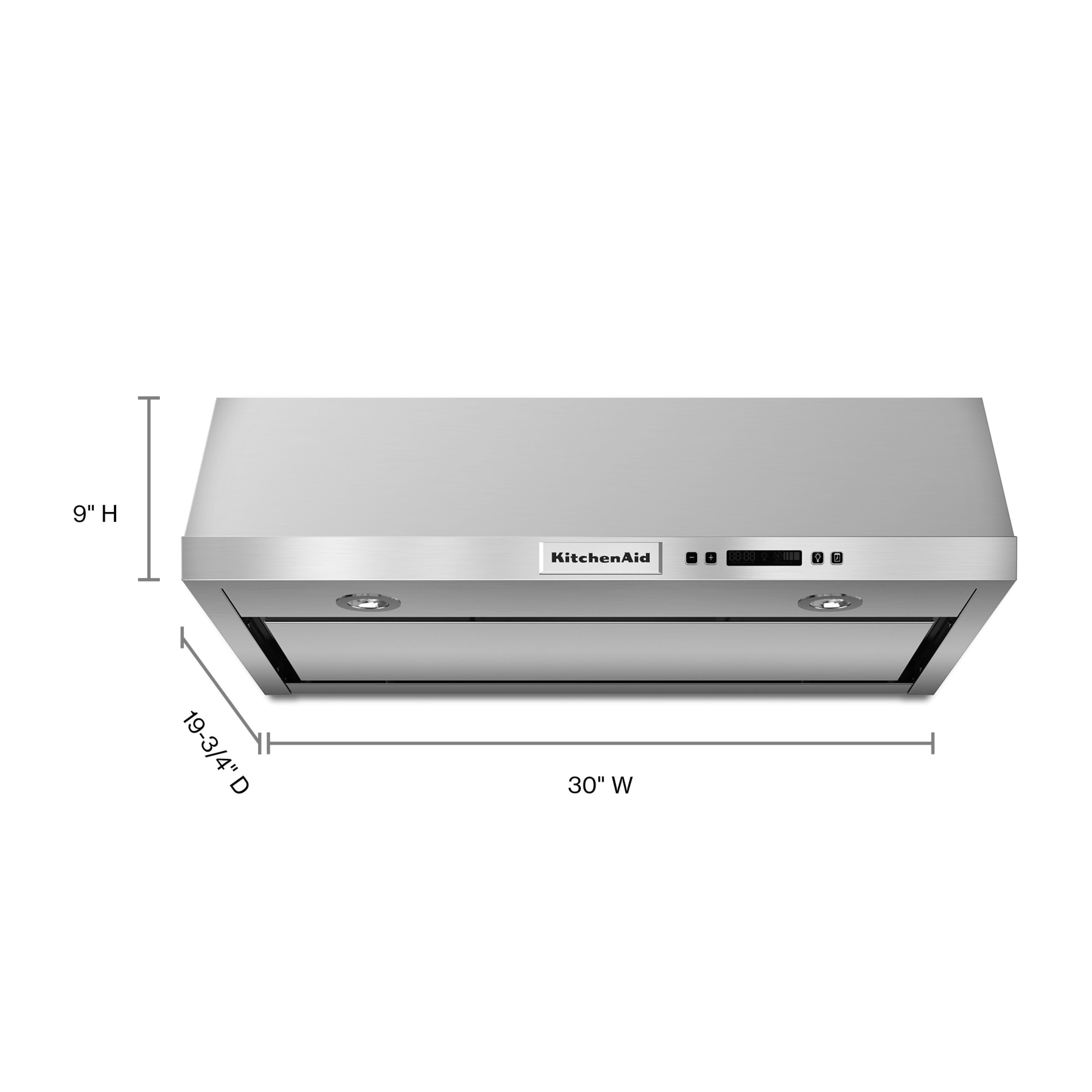 Iseasy 30 600 CFM Convertible Stainless Steel Under Cabinet Range Hood with Charcoal Filter 18424
