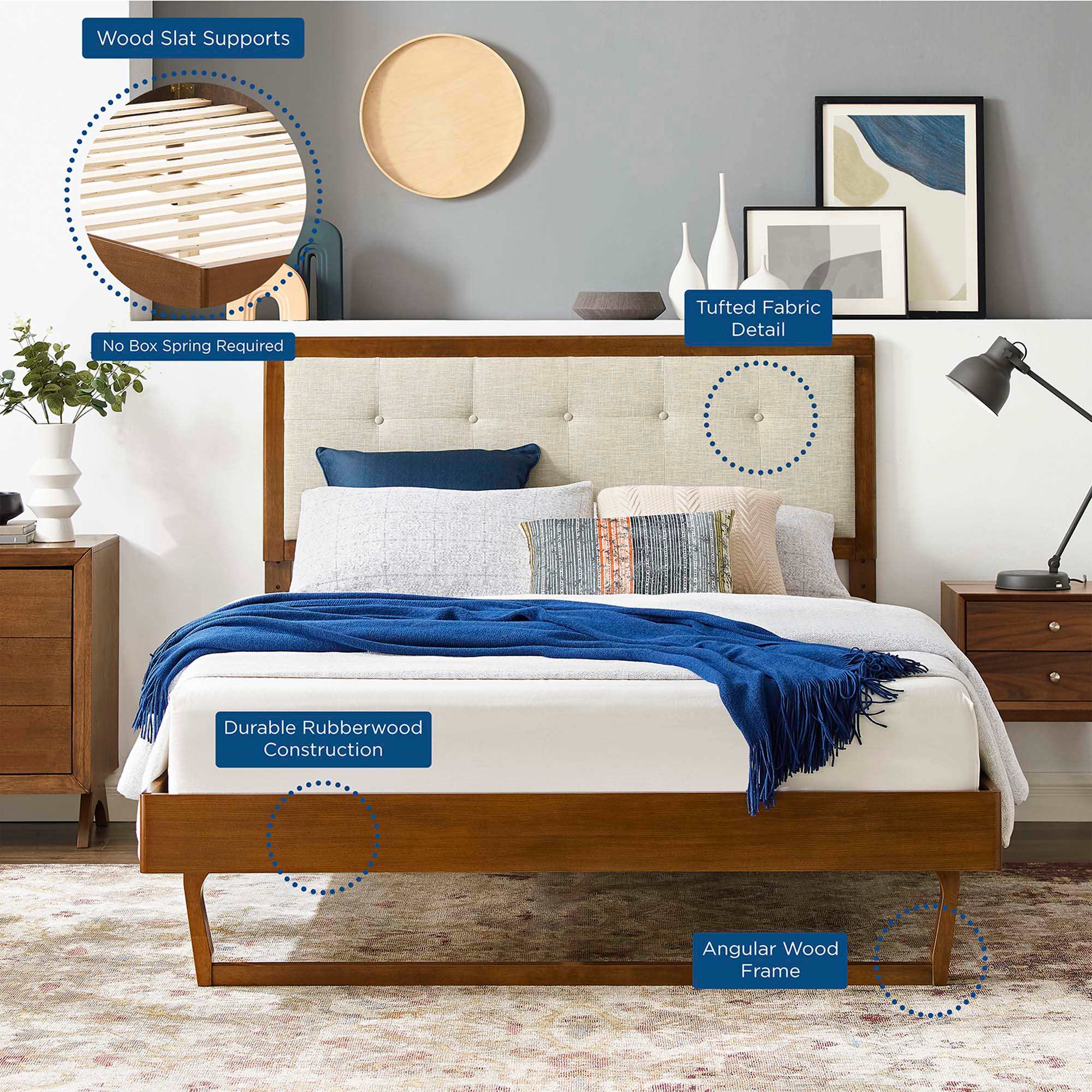 Modway MOD-6384-WAL-BEI beds - View #5