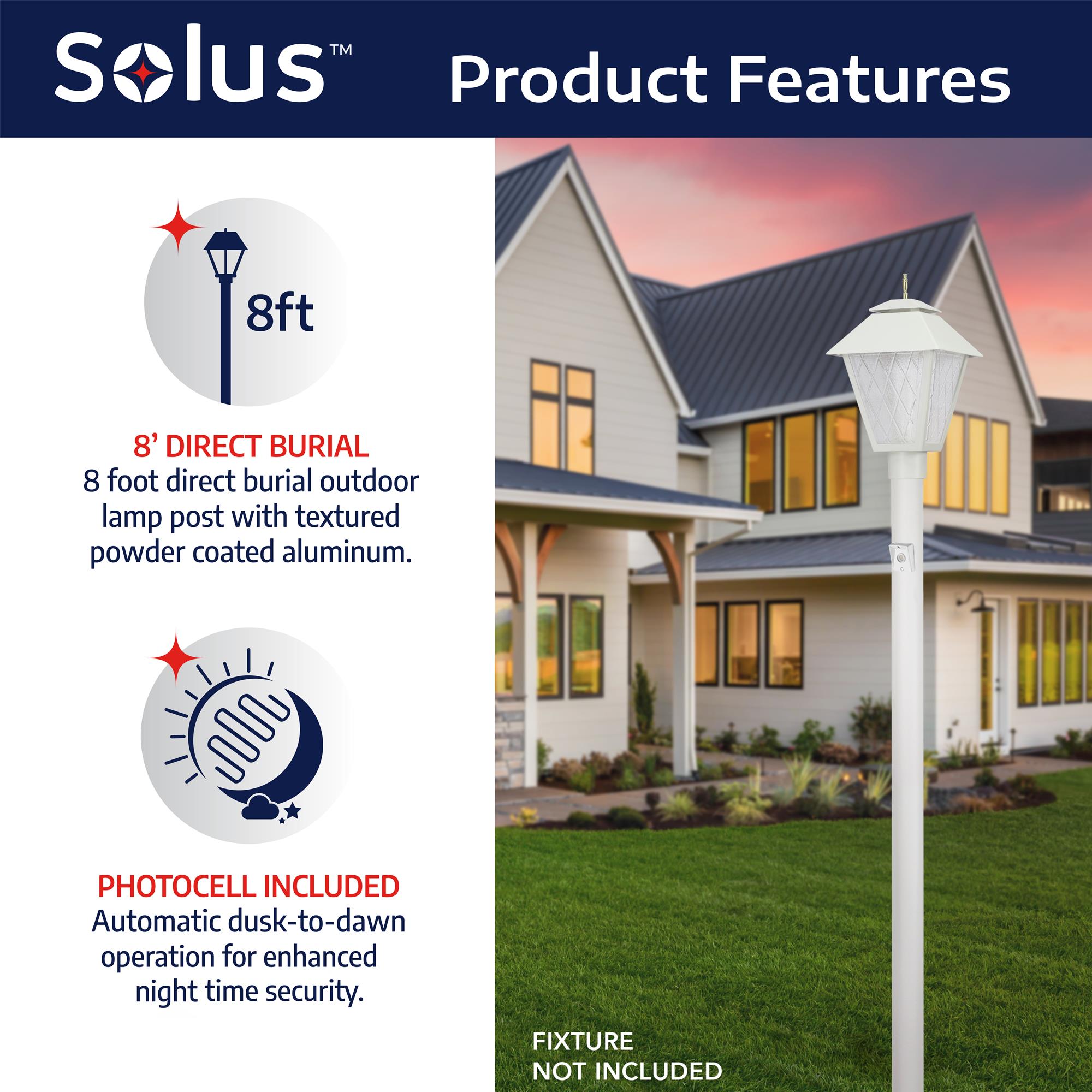 Solus 8-320-WH Post-Lights - View #2