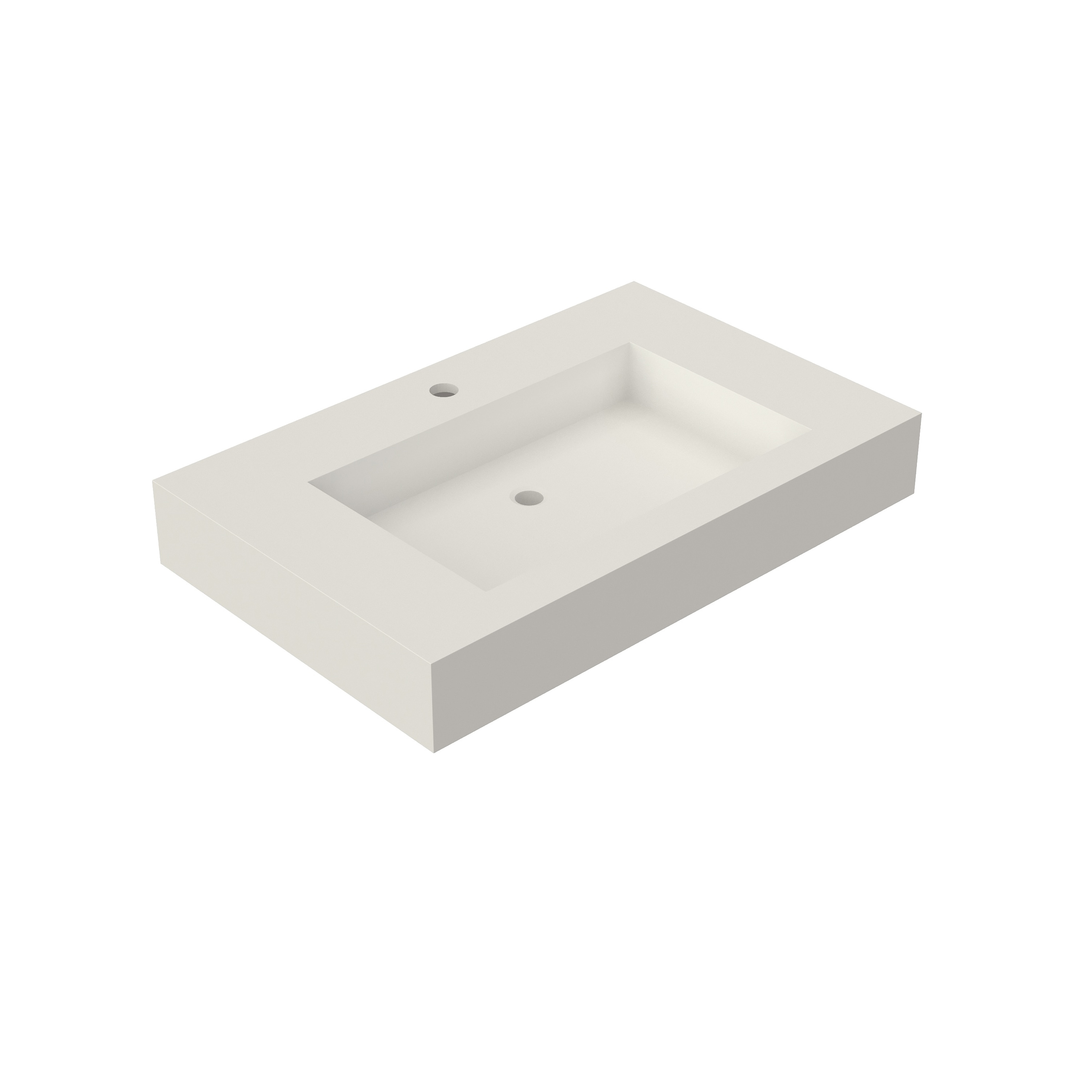 CASAINC 30-in x 19-in Matte White Solid Surface Undermount Single Sink Single Hole Faucet Mount Bathroom Vanity Top