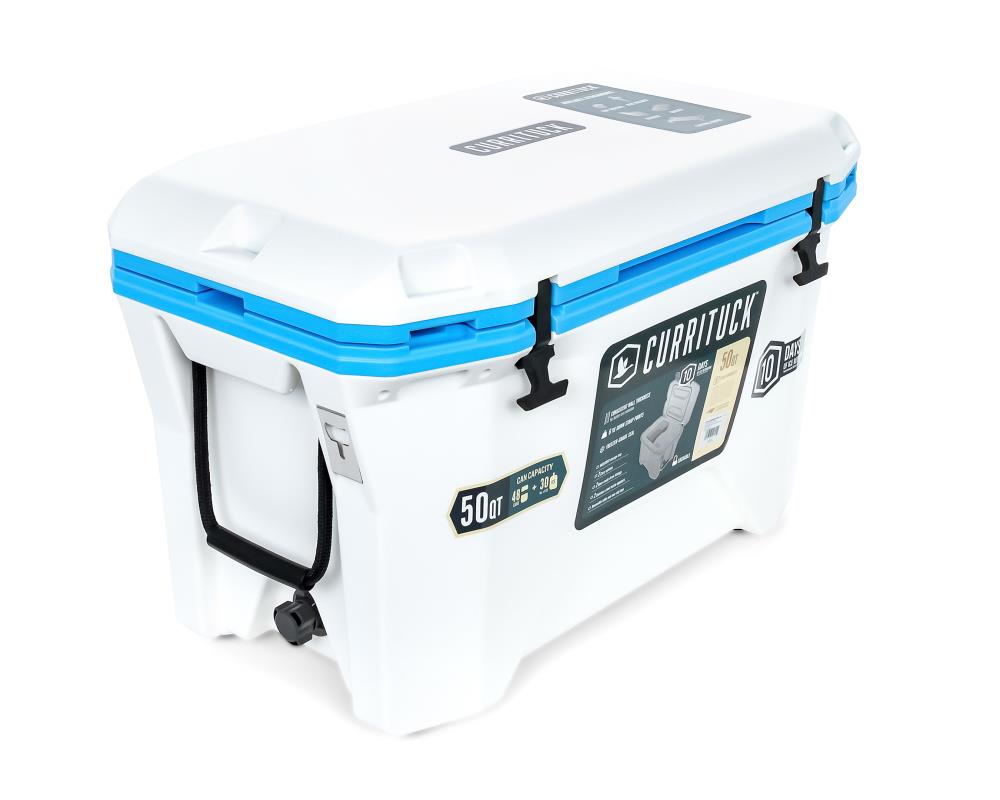 Camco 51747 Currituck 50 qt. Premium Cooler, Tangerine & White