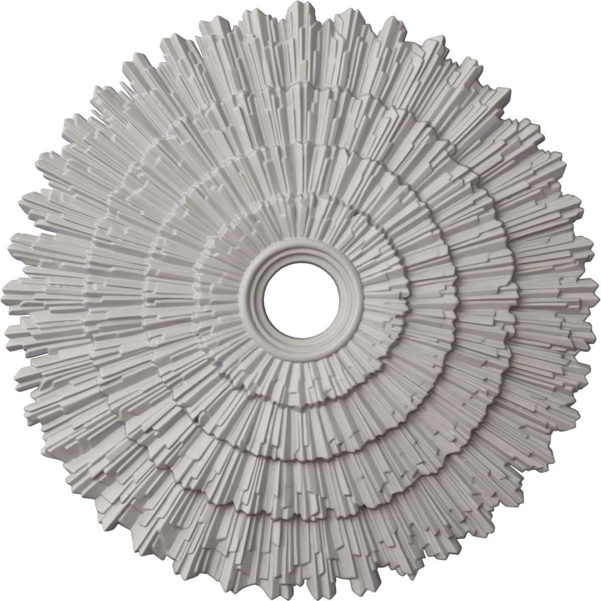 Ekena Millwork CM24ENUWF Eryn 24.75-in W x 24.75-in L Painted Ultra Pure White Polyurethane Whole Ceiling Medallion