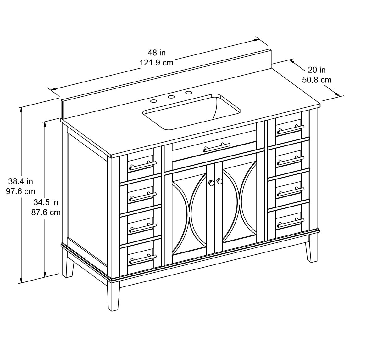 allen + roth LWSK48VG Bath-Vanity-Combo - View #12