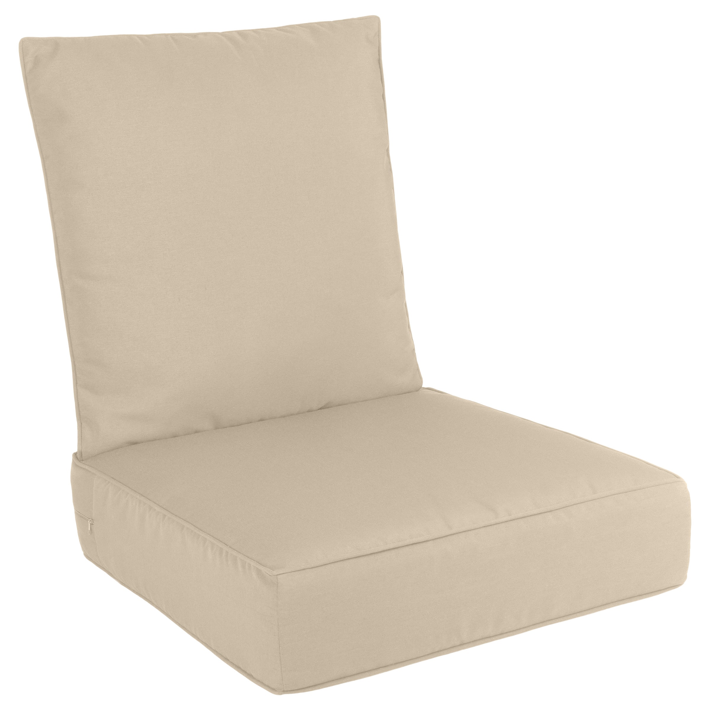 Lavish Home HT-OUTDR-TN  24-in x 24-in 2 -Piece Tan Patio chair cushion