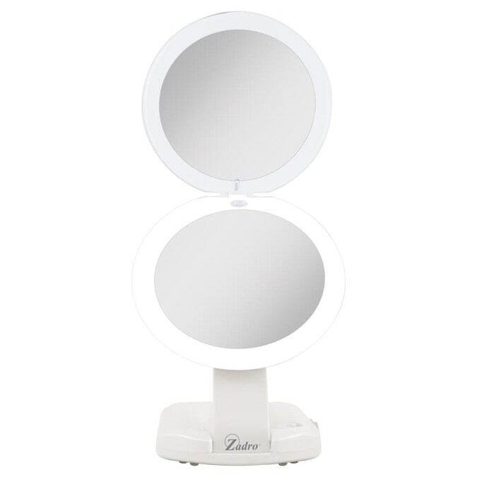Zadro 6 75 In X 2 White Double Sided, Zadro 10x Magnifying Lighted Makeup Mirror