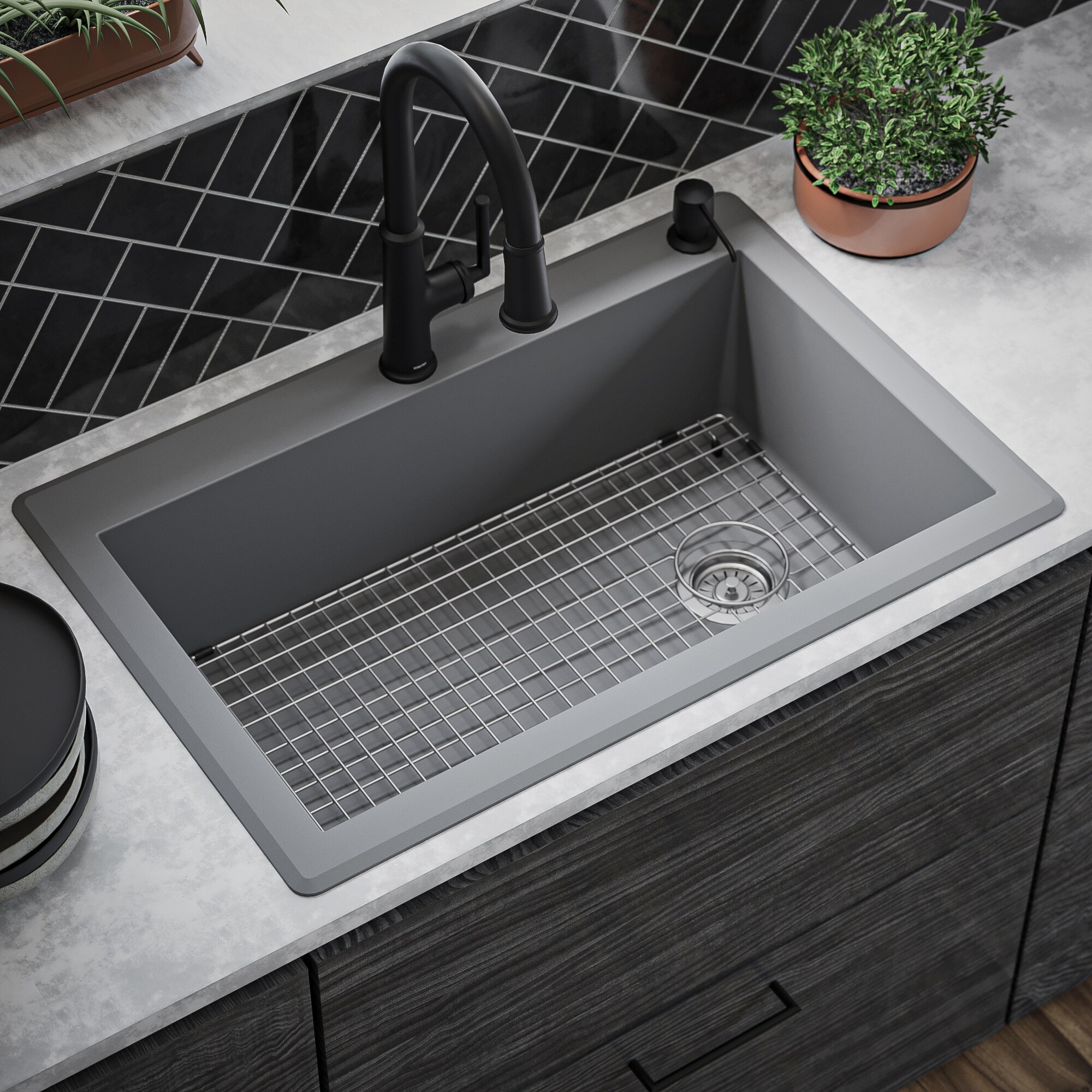 Karran QT-670-GR-PK1 Kitchen-Sinks - View #4