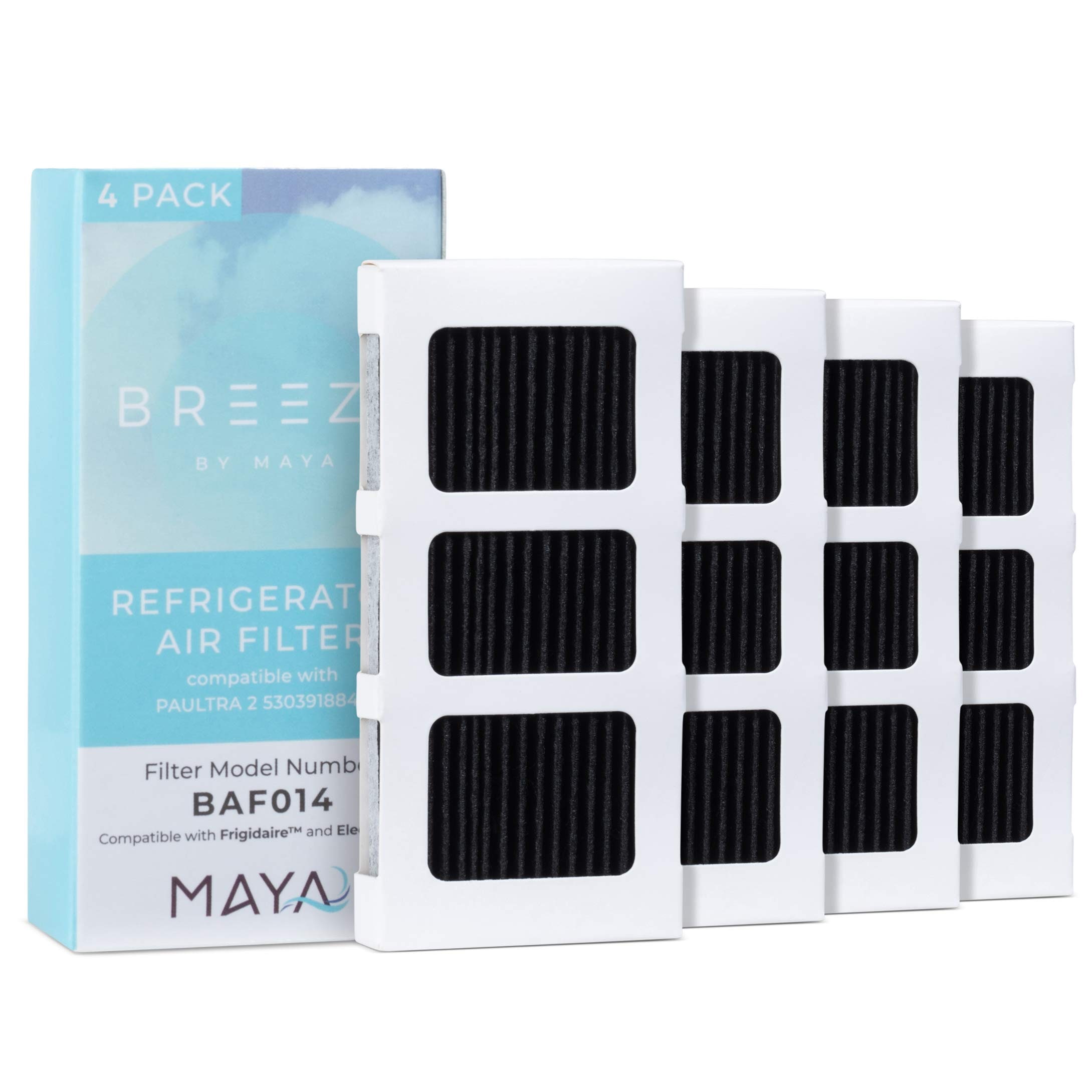 Maya BAF414 Breeze By Paultra 2 Compatible with Frigidiare and Electrolux Air Filter Replacement, 4 Pack