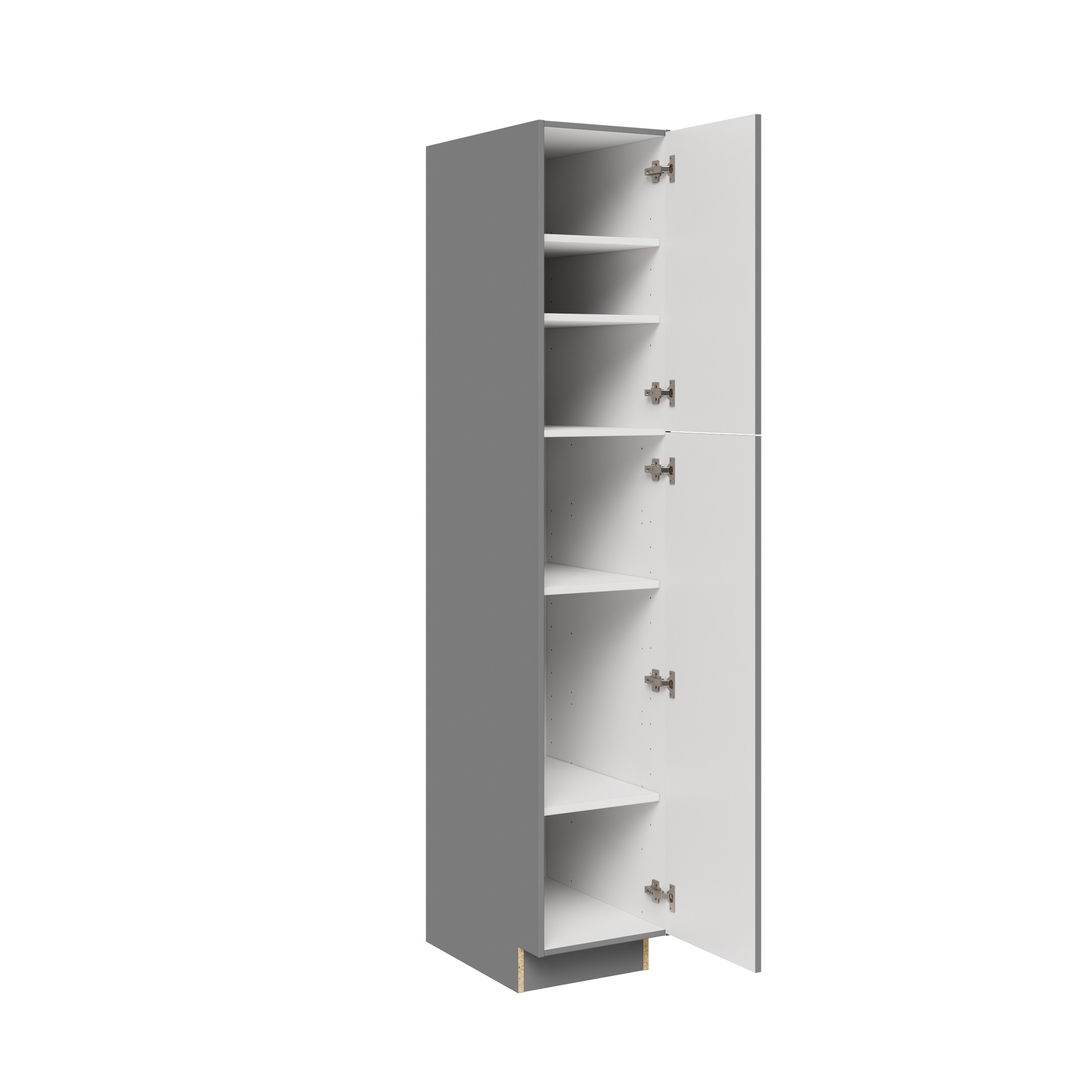 Hugo&Borg 15-in W x 84-in H x 24.75-in D Laval Gray Shaker Painted Door ...