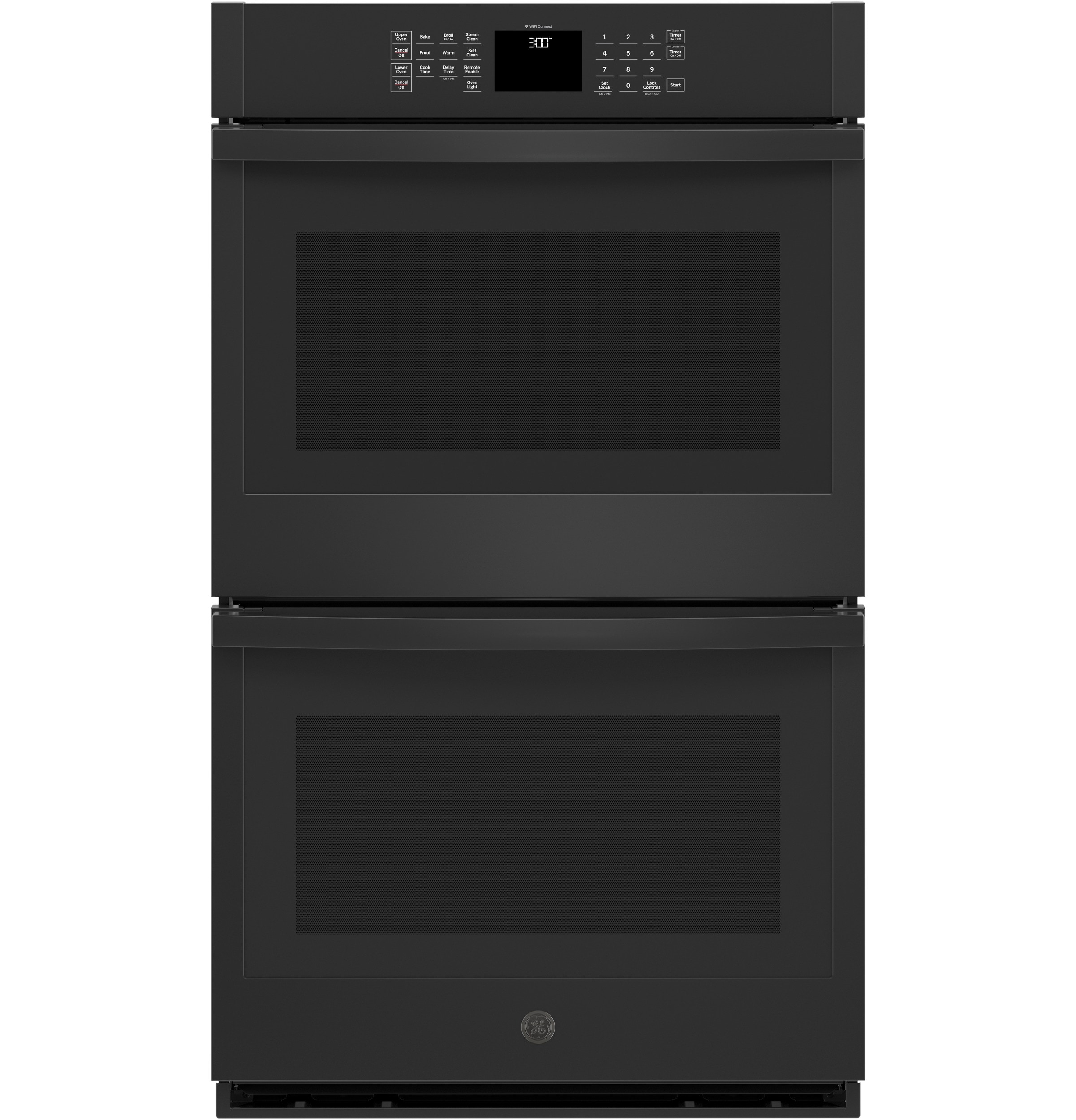 GE Smart 30-in Self-Cleaning Double Electric Wall Oven (Black) at Lowes.com