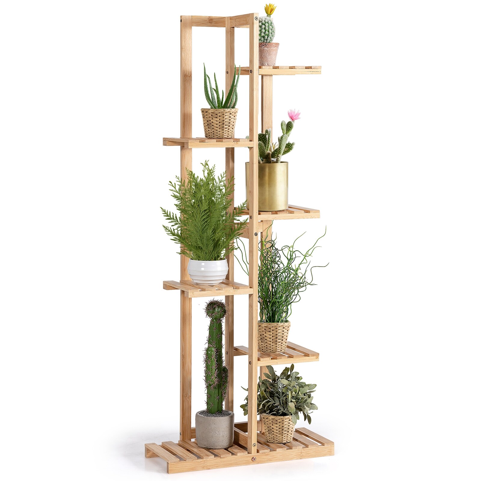 Forclover CTW-HZ10011 CH Raised Bed Plant Stand 32.5-Inches H x 25-Inches W Natural Indoor/Outdoor Rectangular Wood Plant Stand