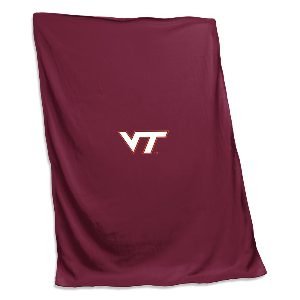 Logo Brands 235-74 Virginia Tech Hokies Sweatshirt Blanket Maroon Polyester Blanket