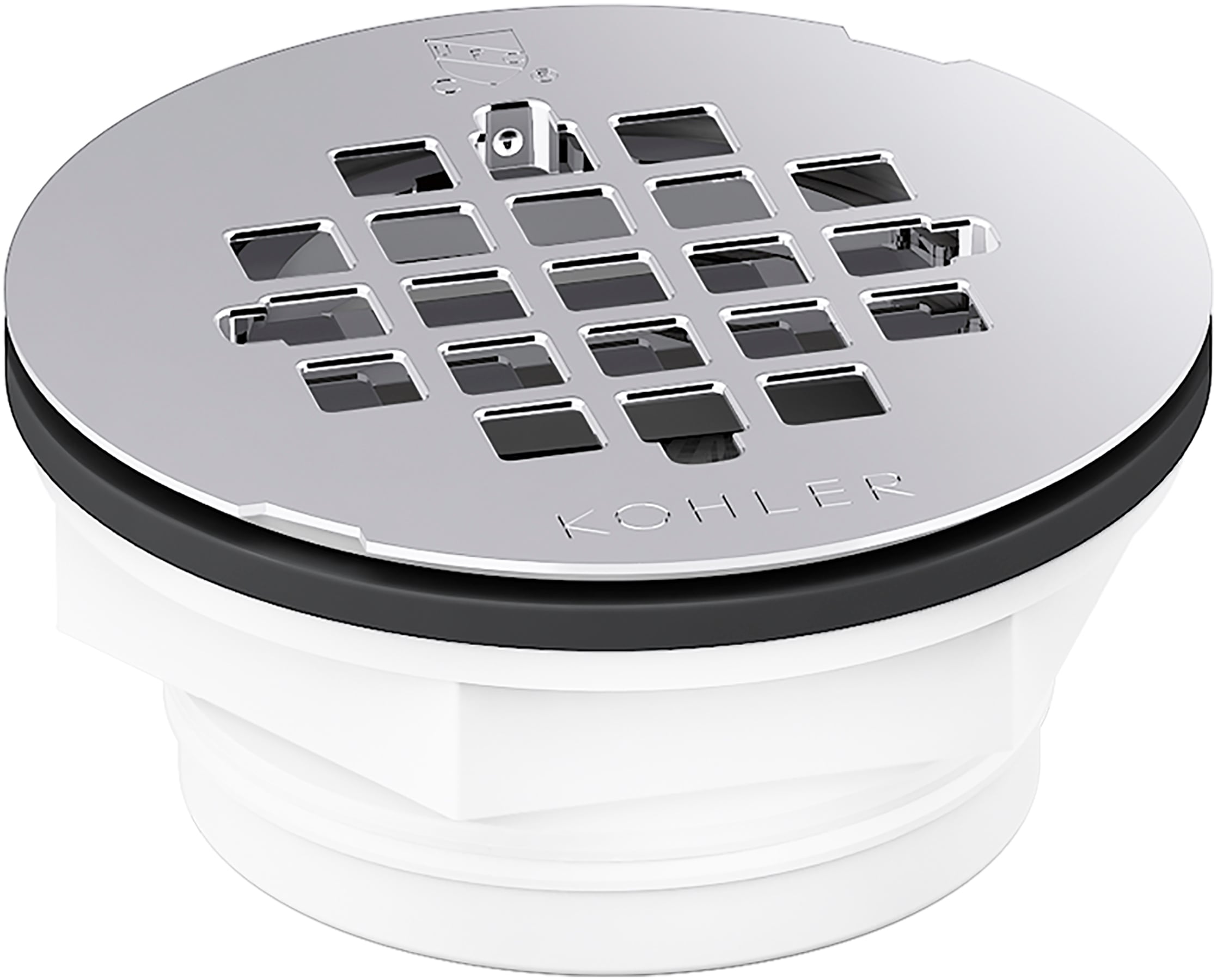 KOHLER K-22676-S 2-in Polished Stainless Round PVC Shower Drain