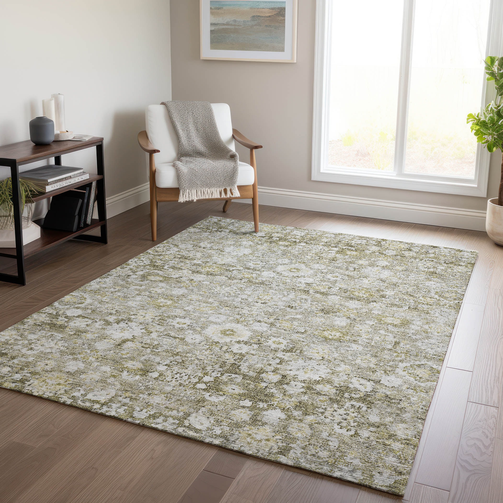 Addison Rugs ACN651TP9X12 Chantille ACN651TP 9 x 12 (ft) Polyester Taupe Rectangular Indoor/Outdoor Geometric Machine washable Area rug
