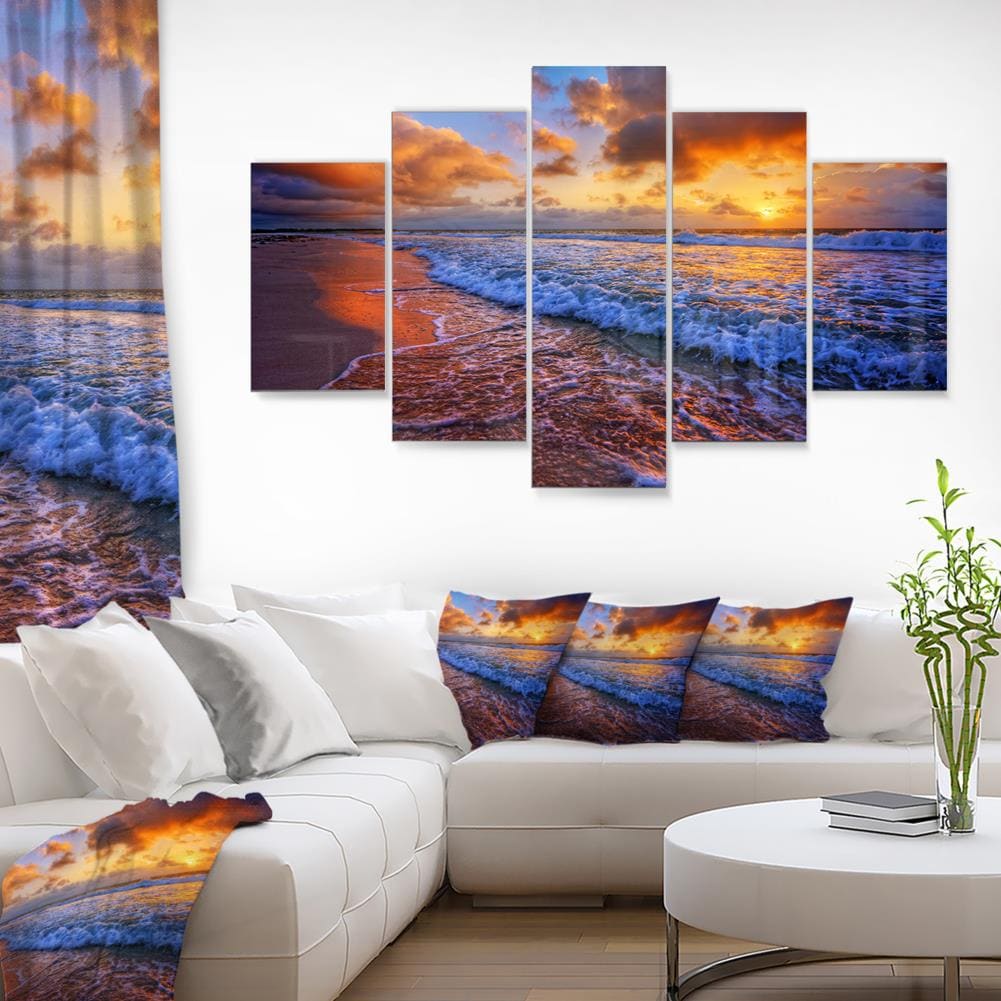 Designart 32-in H x 60-in W Coastal Metal Print in the Wall Art ...