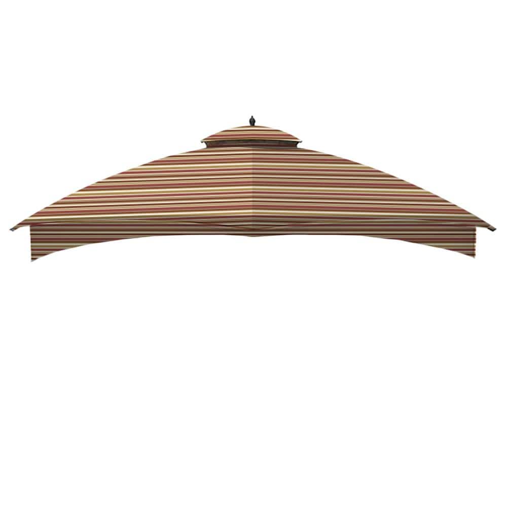 Stripe Canyon 10' x 12' Two-Tiered Gazebo Replacement Canopy