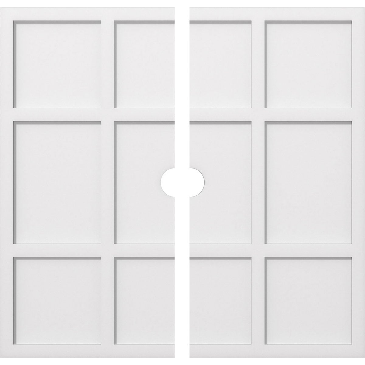 Ekena Millwork CMP36RK2-03000 Rubik 36-Inches W x 36-Inches L Contemporary Unfinished PVC Split Ceiling Medallion