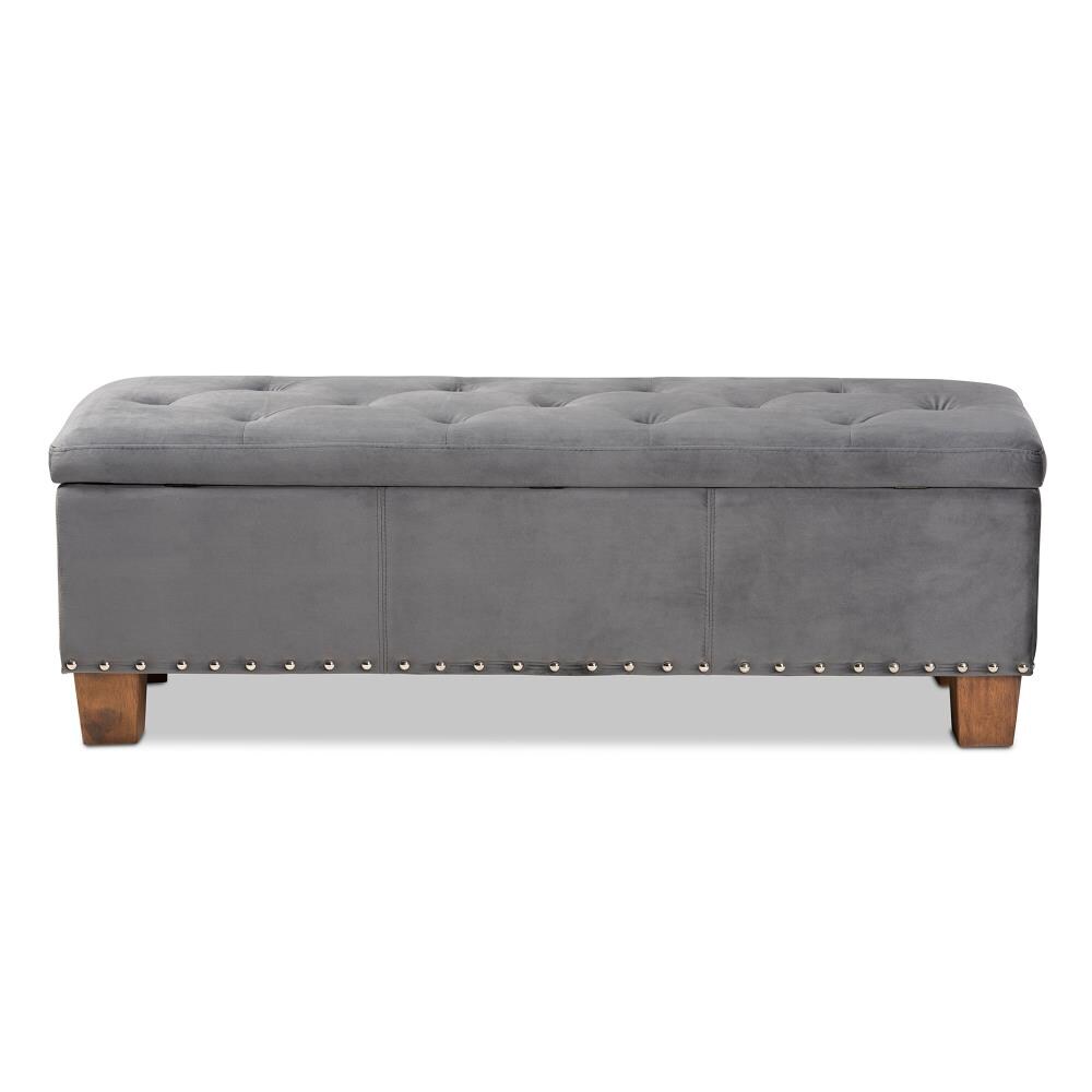 Baxton Studio Hannah Modern Grey Brown Storage Bench with Storage