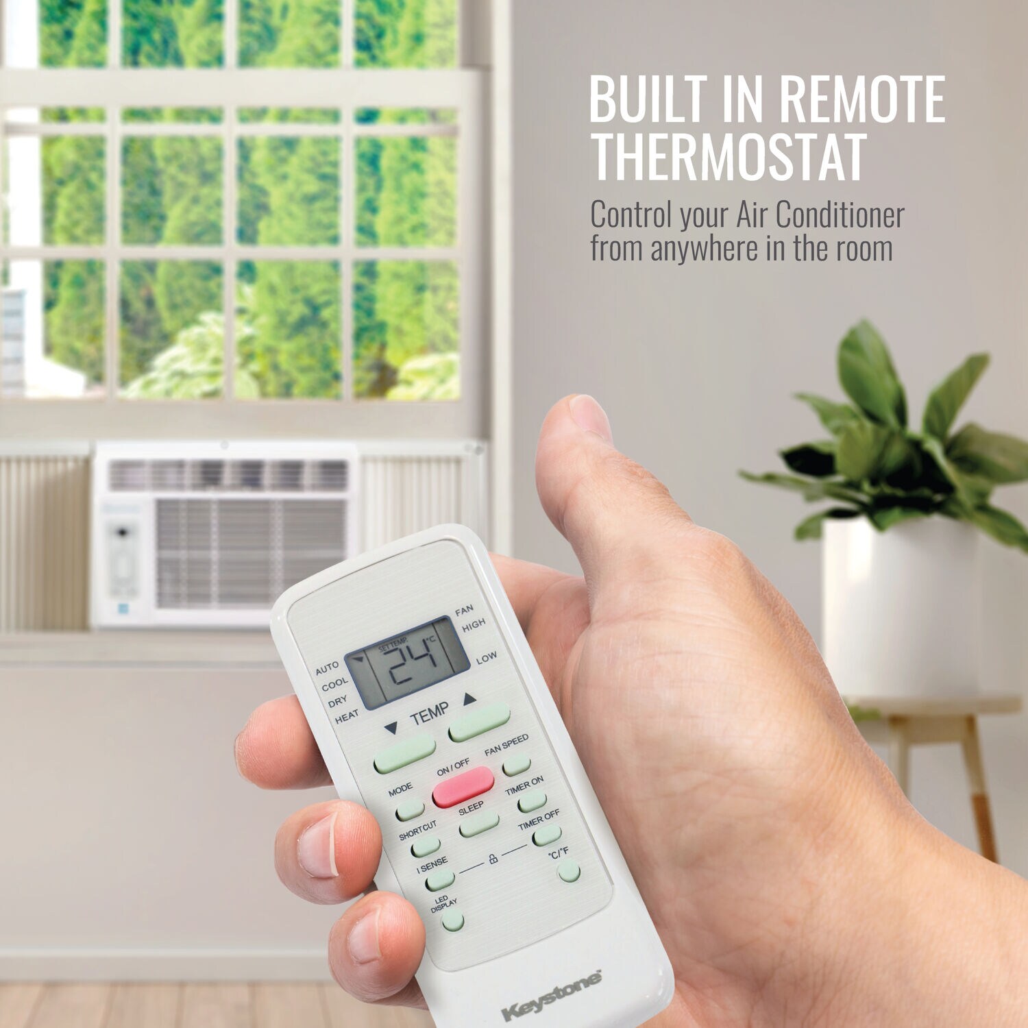 thermostat controlled window air conditioner