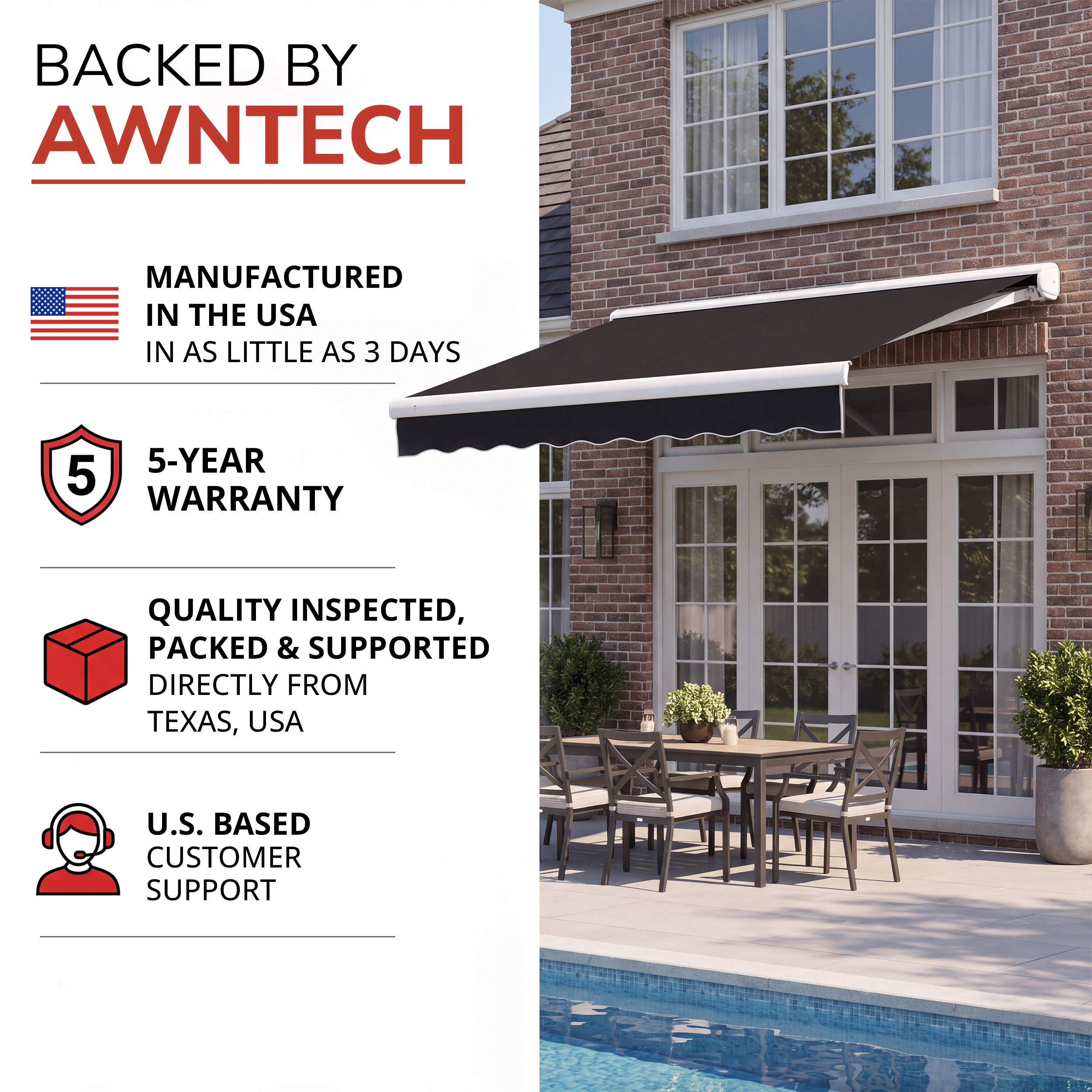 Awntech KWL20-L-BR awnings - View #3