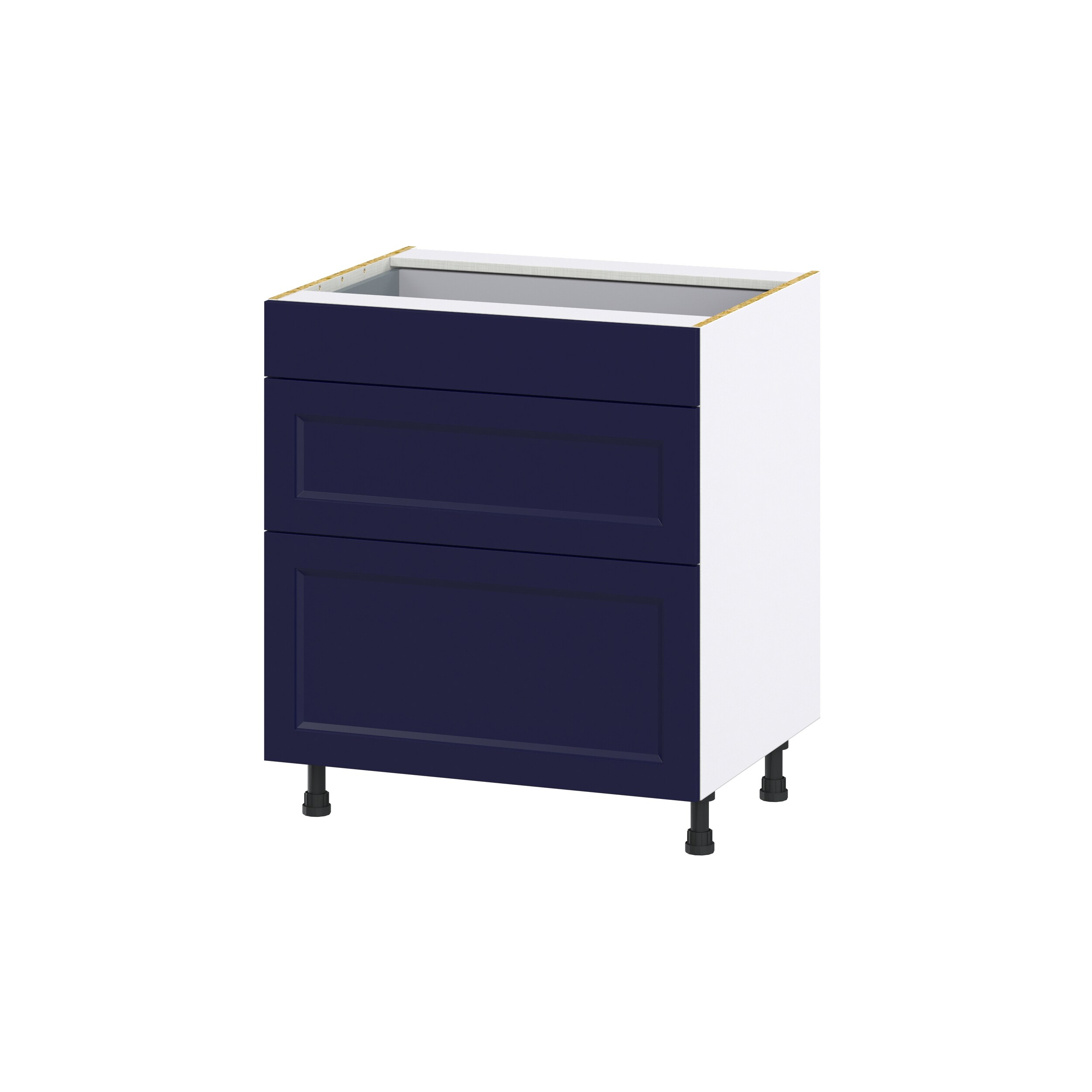 Hugo&Borg DSB3D30-LO Lorette 30-in W x 34.5-in H x 25-in D Navy Blue 3 -Drawers Drawer Base Fully assembled Cabinet Shaker)