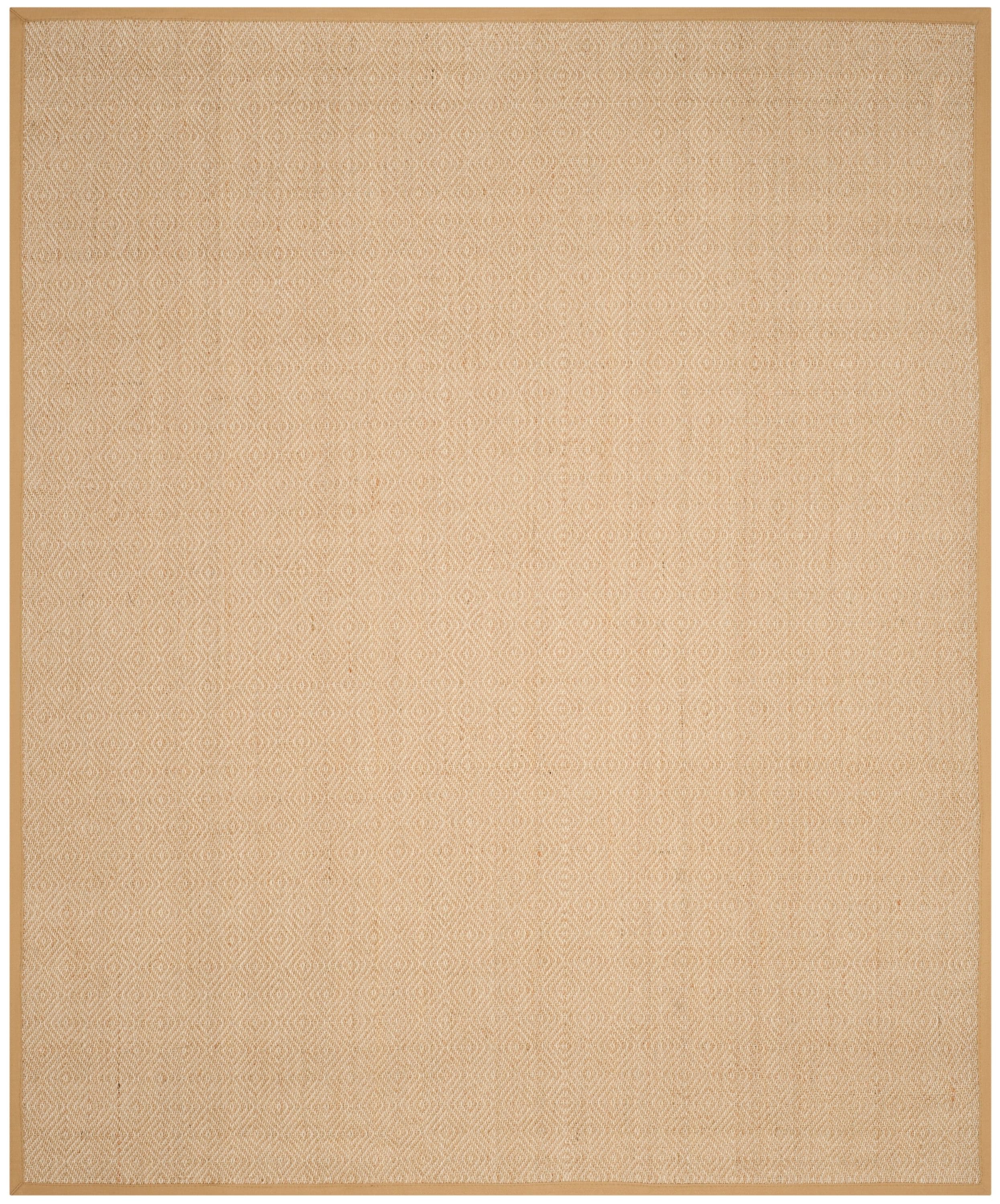 Safavieh NF151B-8 Natural Fiber Bayberry 8 x 10 (ft) Loomed Sisal Natural/Beige Rectangular Indoor Geometric Coastal Area rug