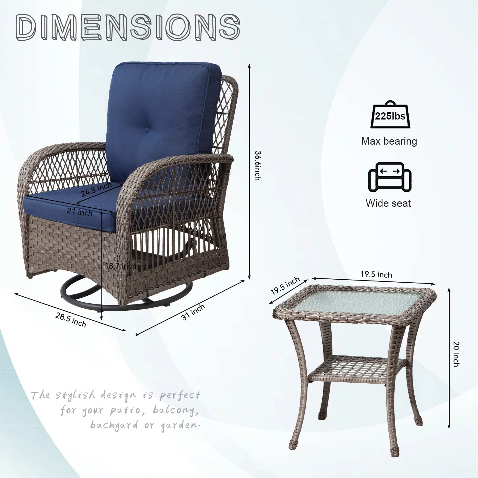CESICIA SZ-LS-F19 Patio-Chairs - View #5