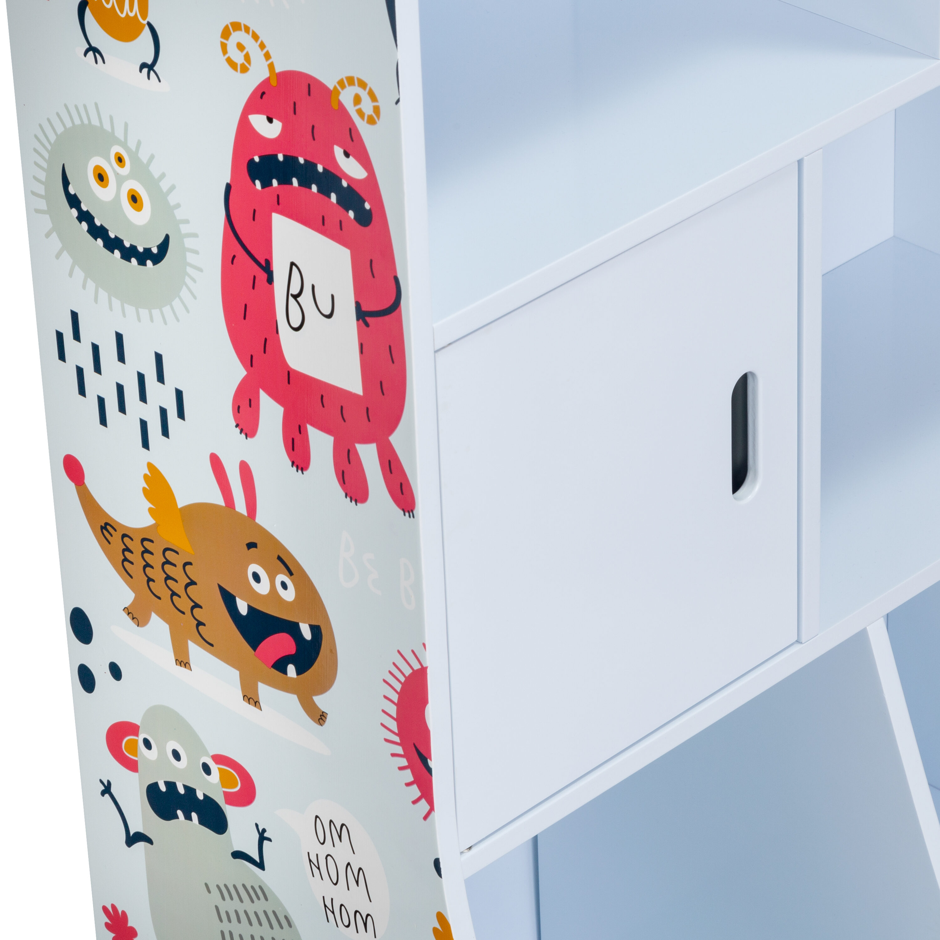 Honey-Can-Do Contemporary 6-Compartment Toy Box with Larger Bottom Bins ...