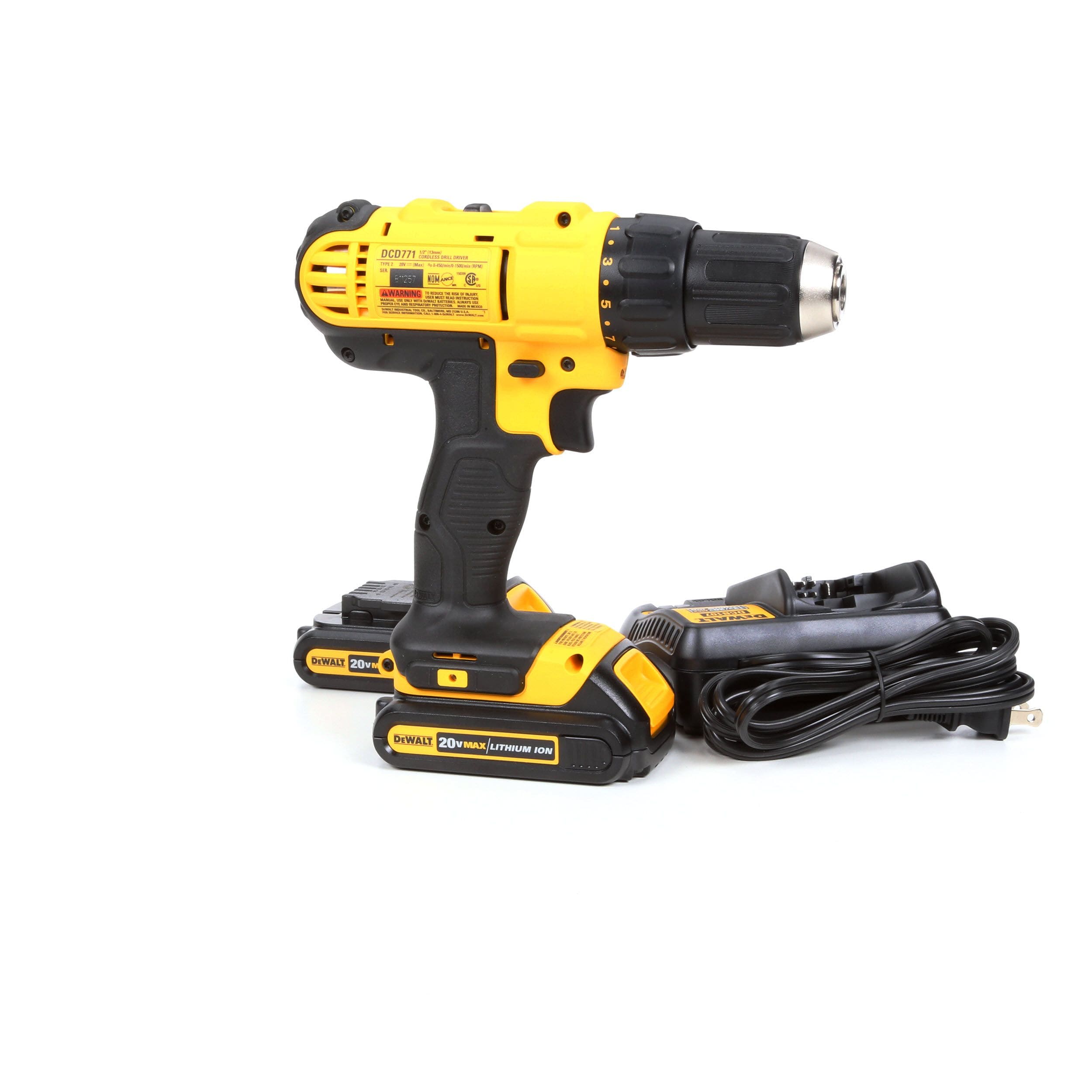 DEWALT 20-volt 1/2-in Cordless Drill (2 Li-ion Batteries Included And  Charger Included) In The Drills Department At