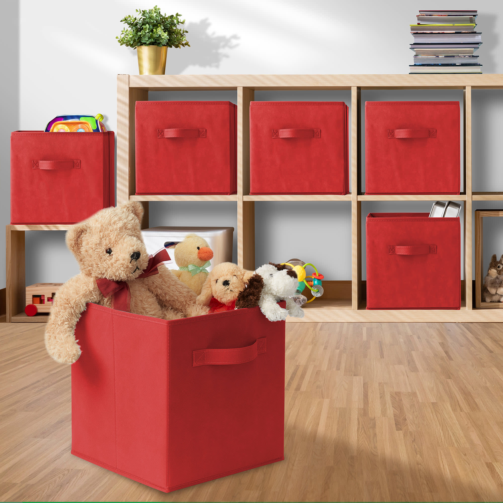 Casafield HOM-STO-6CC-RED Laminate-Storage-Cubes - View #5