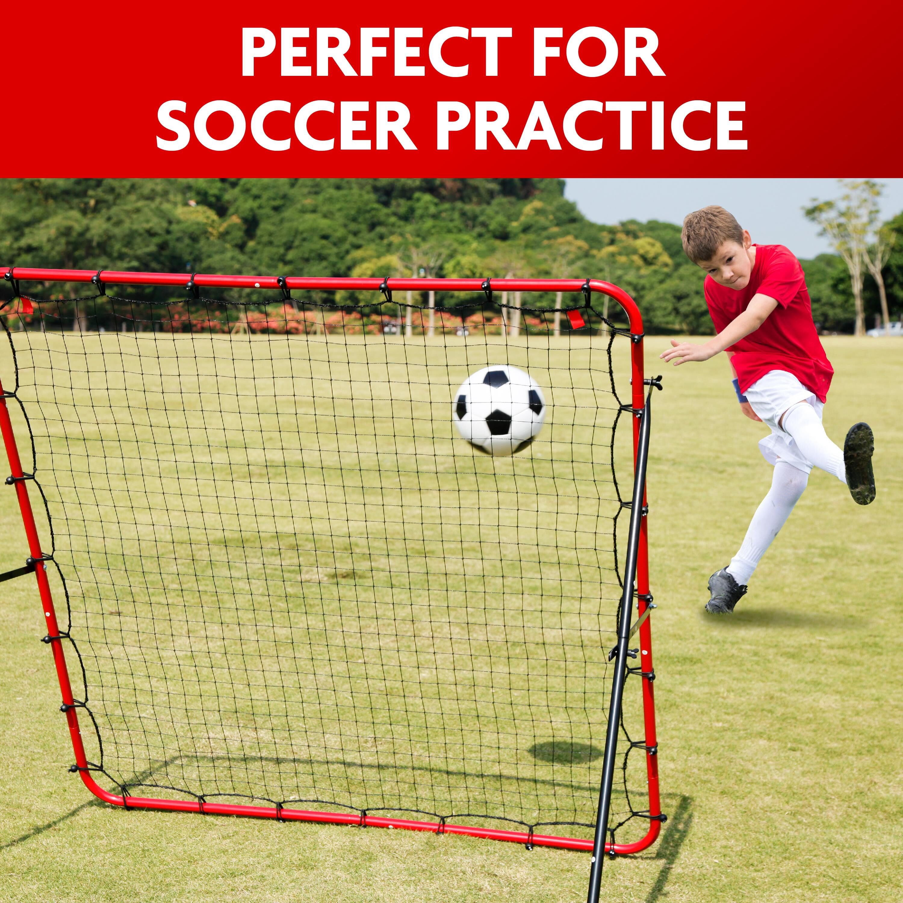 Net Playz Soccer Gifts - Rebounder, Kick-back Practice Net, 5x5ft 