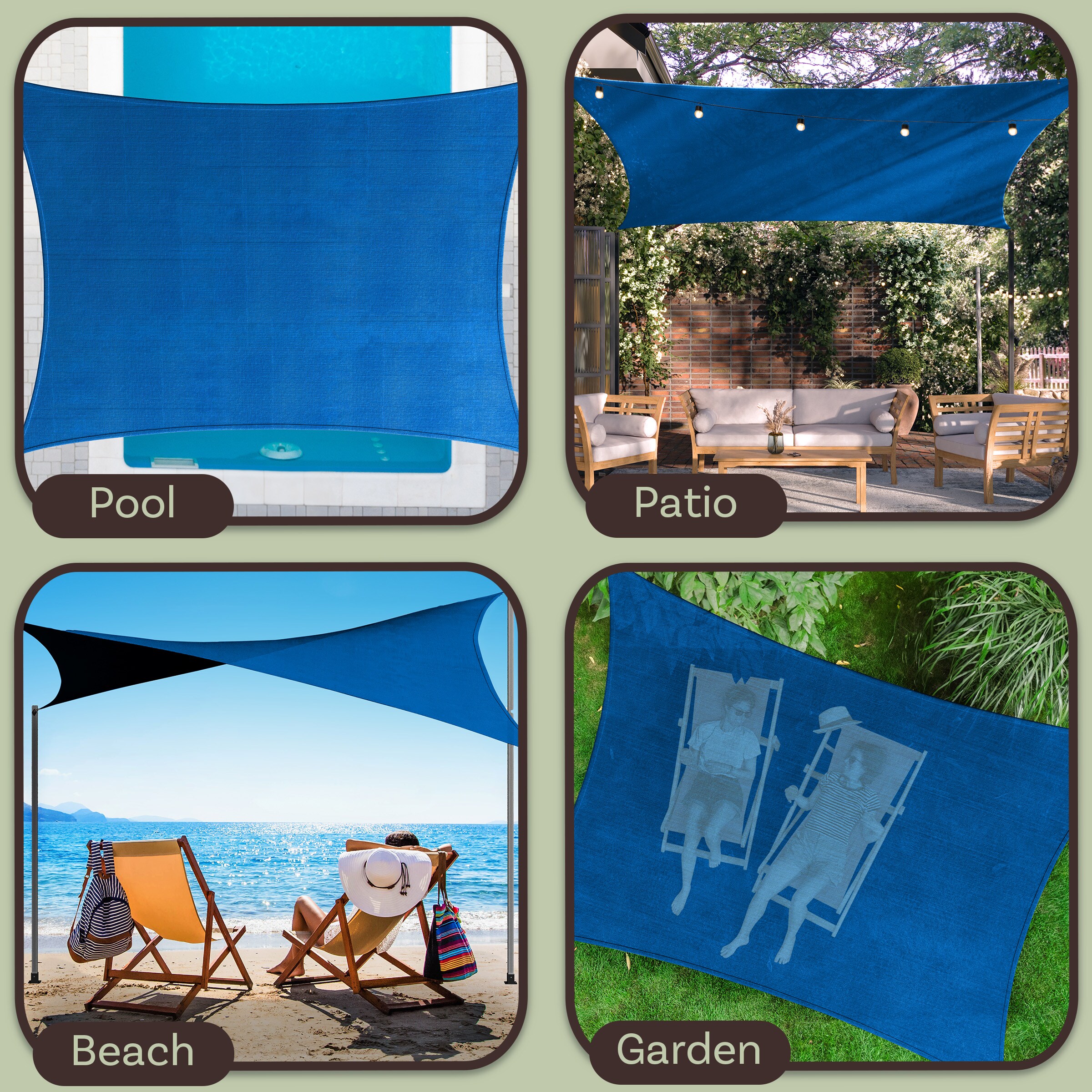 Pure Garden 50-LG1488 Shade-Sails-Fabric - View #2