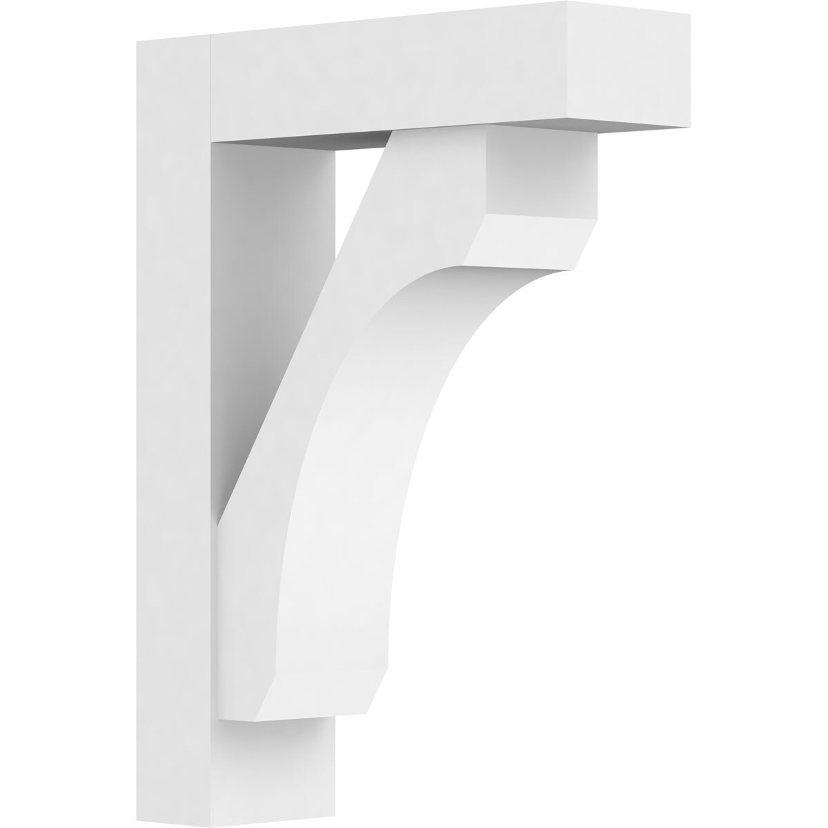 Ekena Millwork BKTP05X16X22LEC05 Standard Legacy 5-in x 16-in x 22-in White PVC Standard bracket