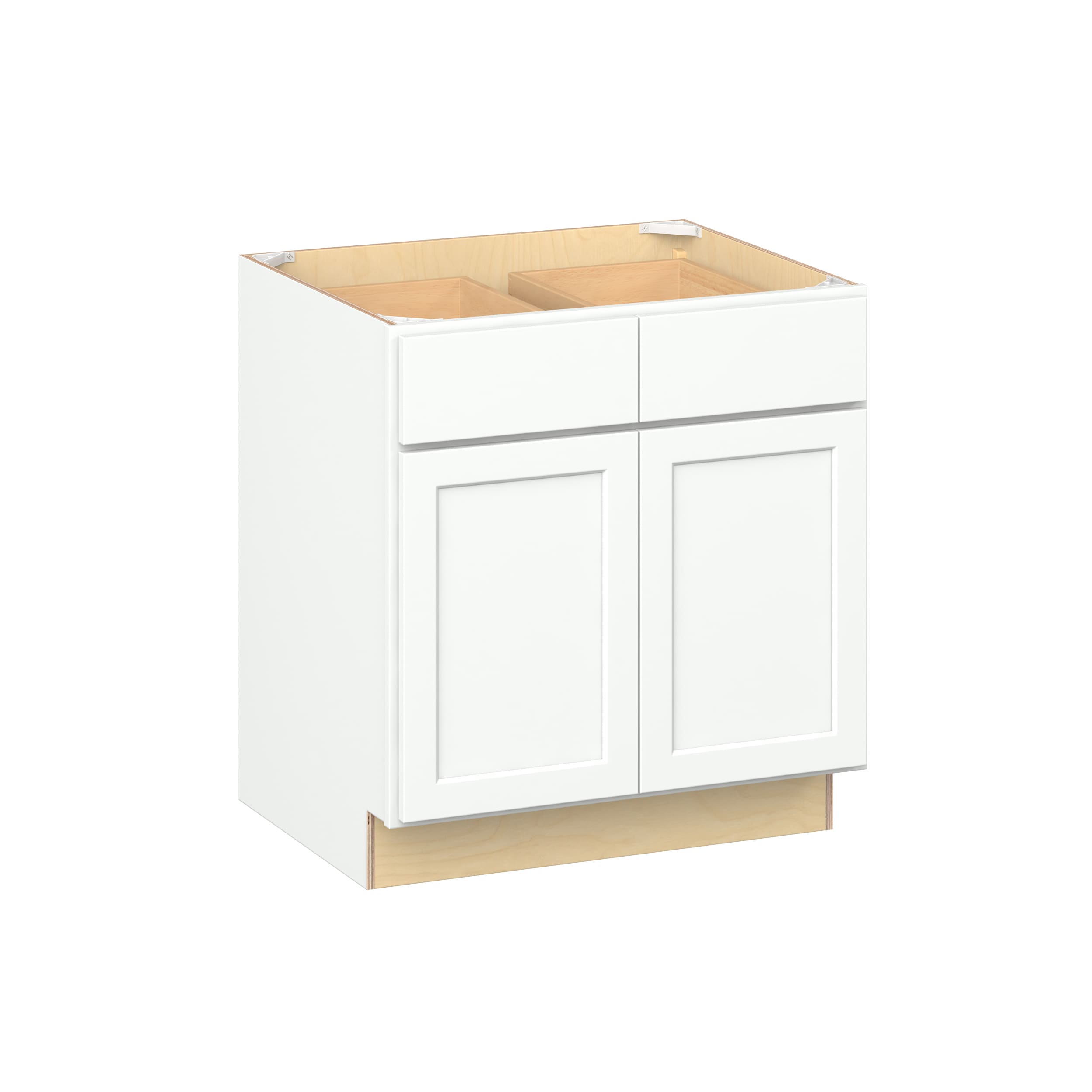 RELIABILT Parkstone II 30-in W x 32.5-in H x 24-in D Brilliant White Painted Base Fully Assembled Plywood Cabinet Flat Panel Shaker